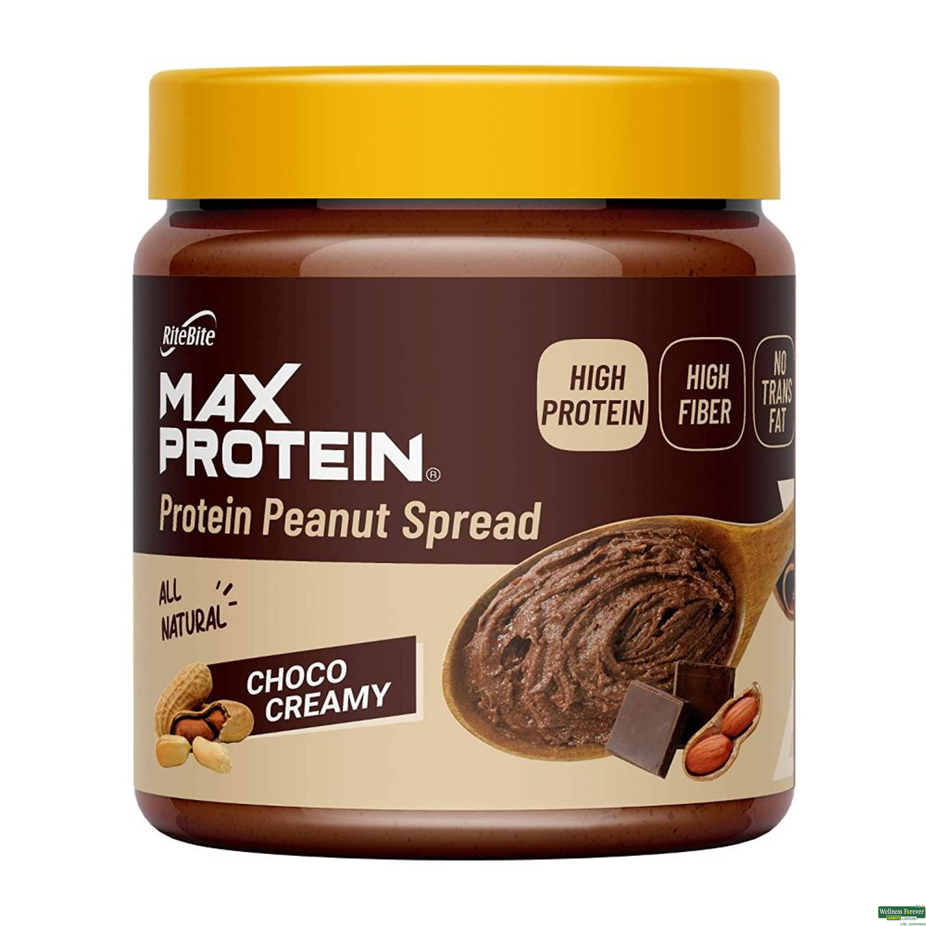 RiteBite Max Protein Choco Creamy Peanut Butter, 340 g-image