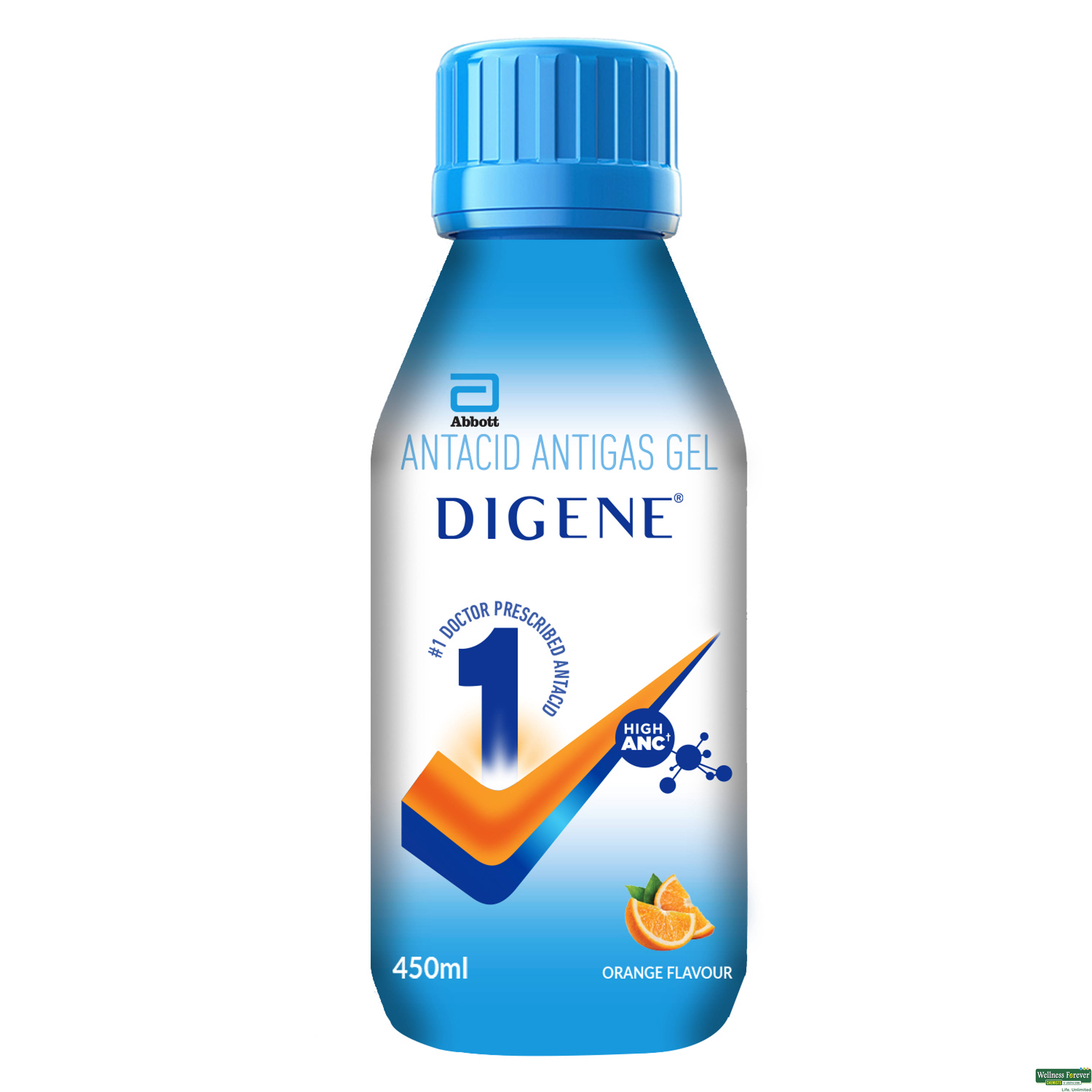 Digene Gel Orange Sugar Free 450ml-image
