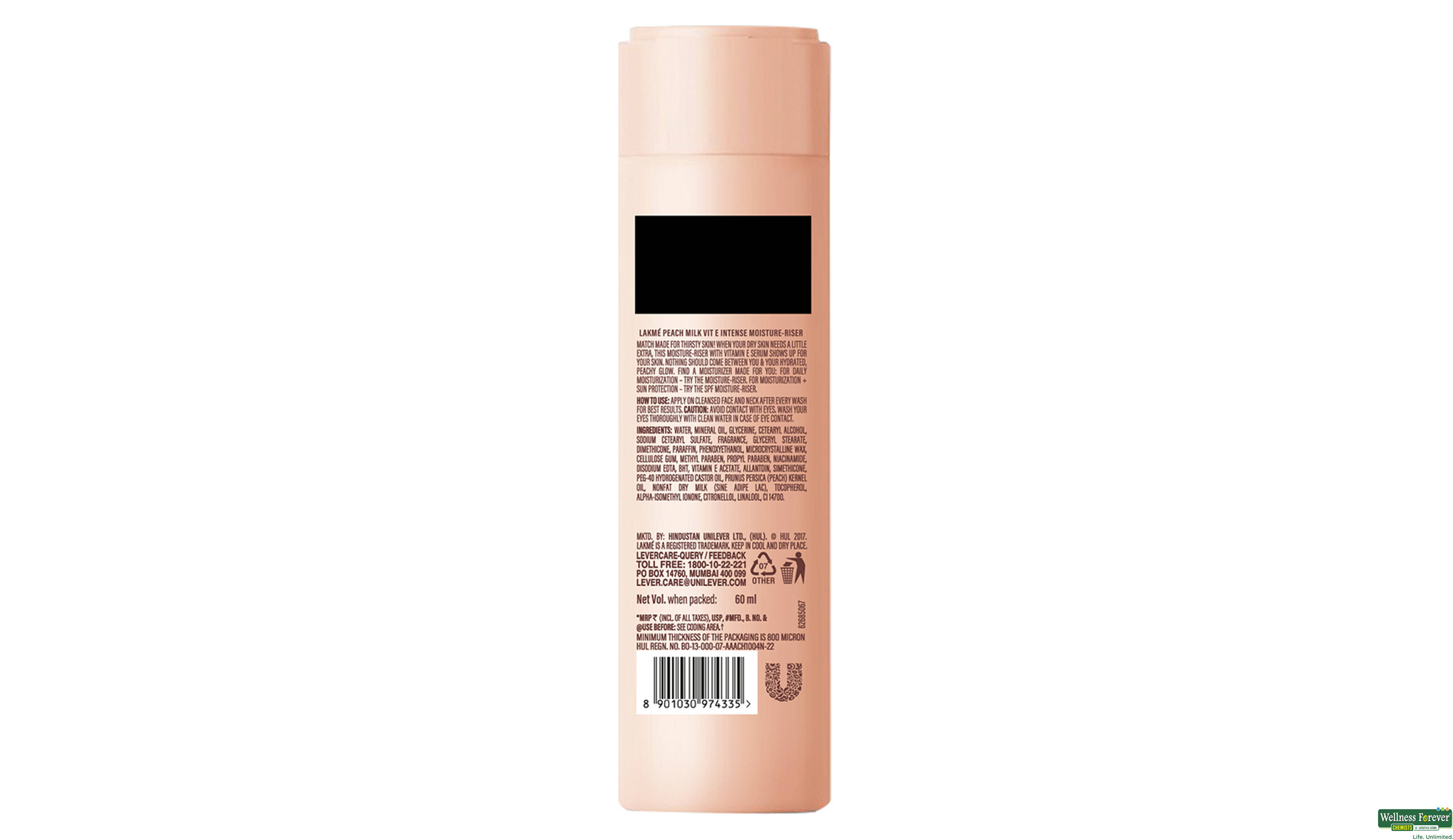 LAKME PEACH MILK MOISTURE INTENSE 60ML- 3, 60ML, null