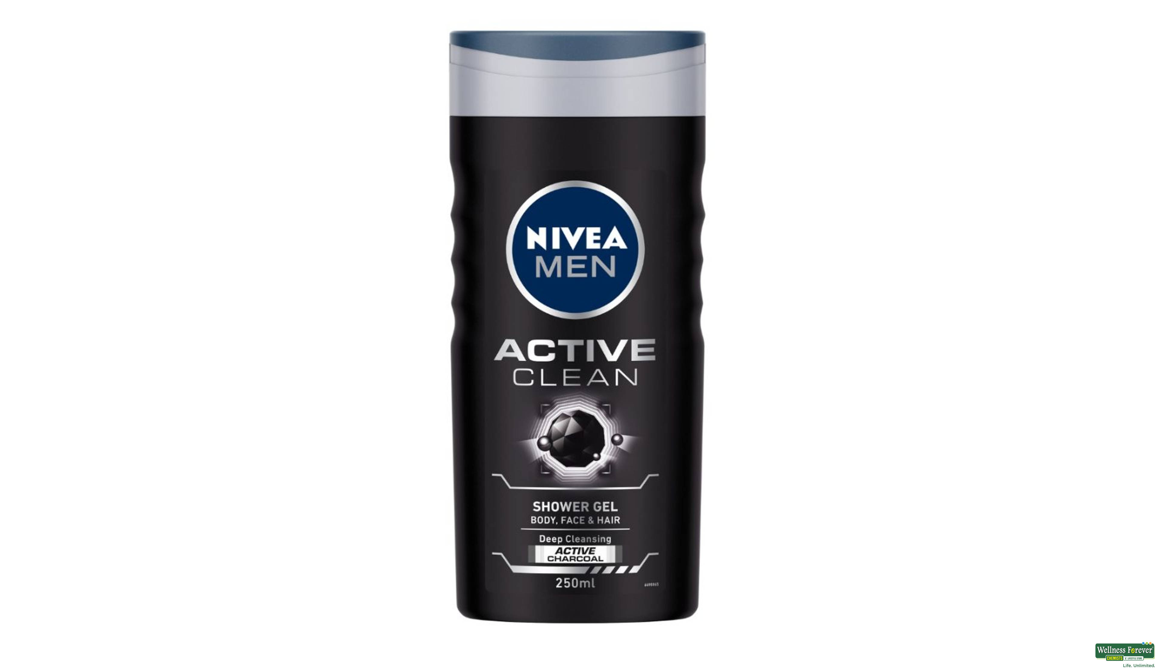 NIVEA S/GEL ACTIVE CHARCOAL 250ML- 1, 250ML, 