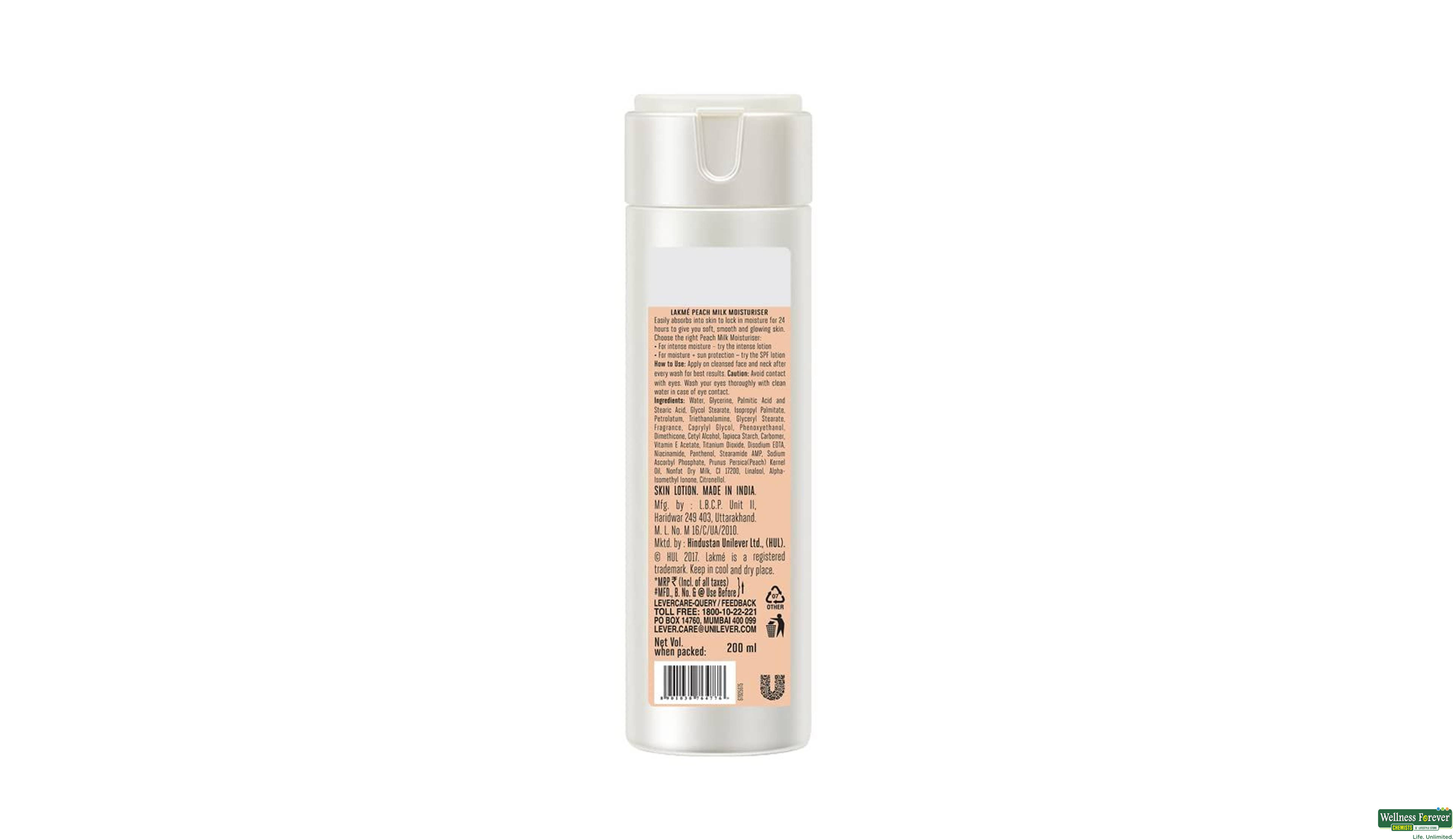 LAKME PEACH MILK MOISTURISING 200ML- 2, 200ML, 