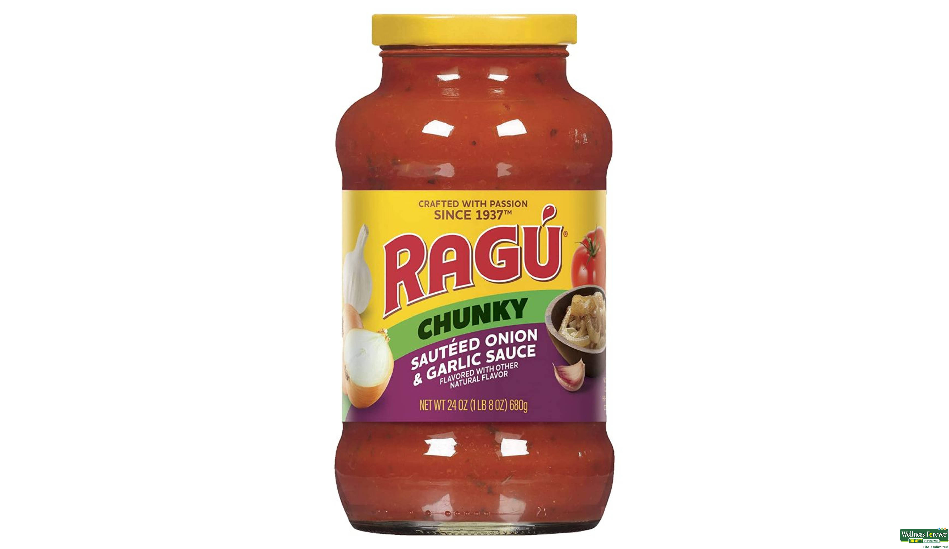 RAGU CHUNKY SAUSE SAUTEED ONION/GARKIC 680GM- 1, 680GM, null