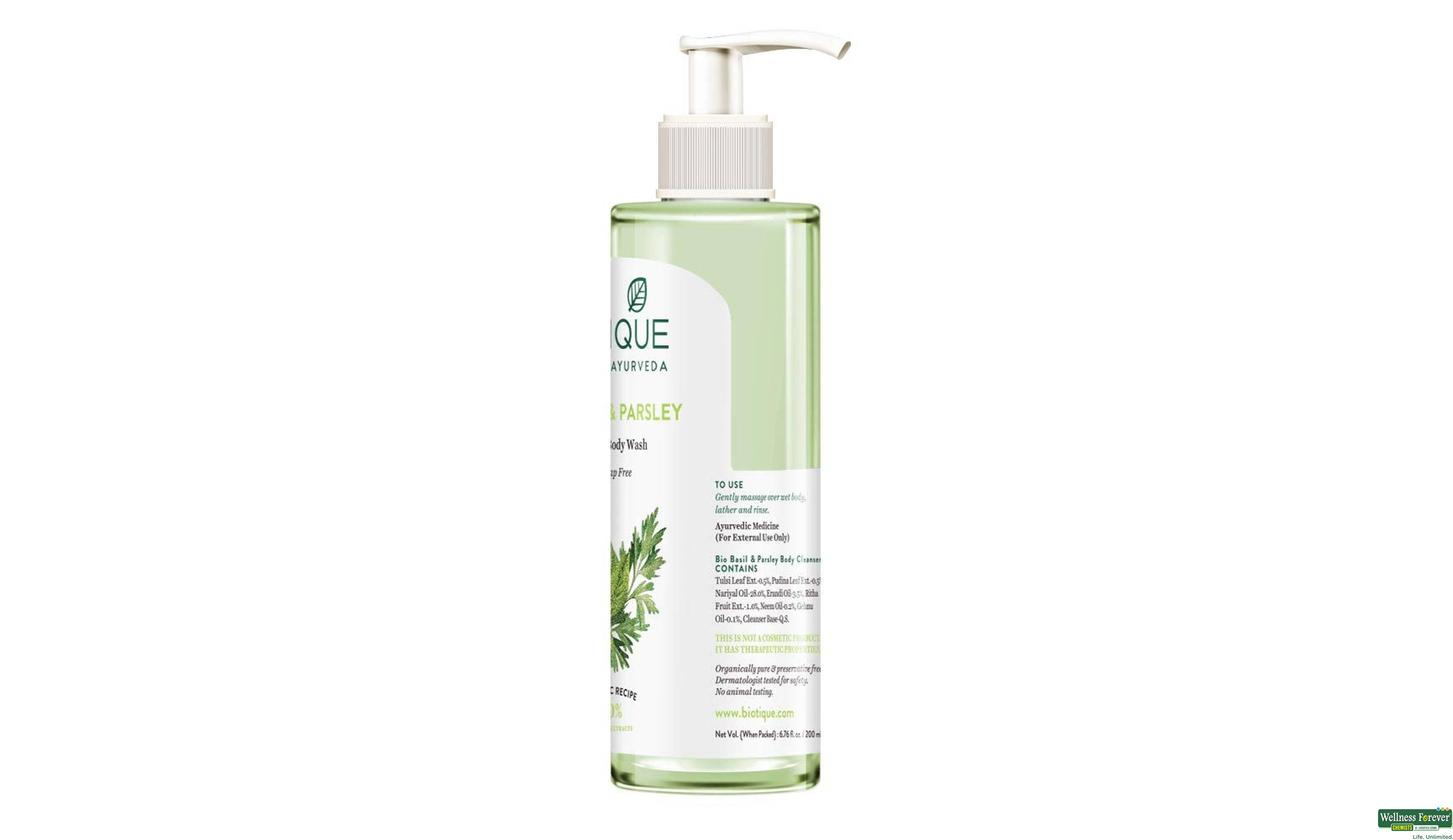 BIOT H/WASH BASIL & COCONUT 200ML- 4, 200ML, 