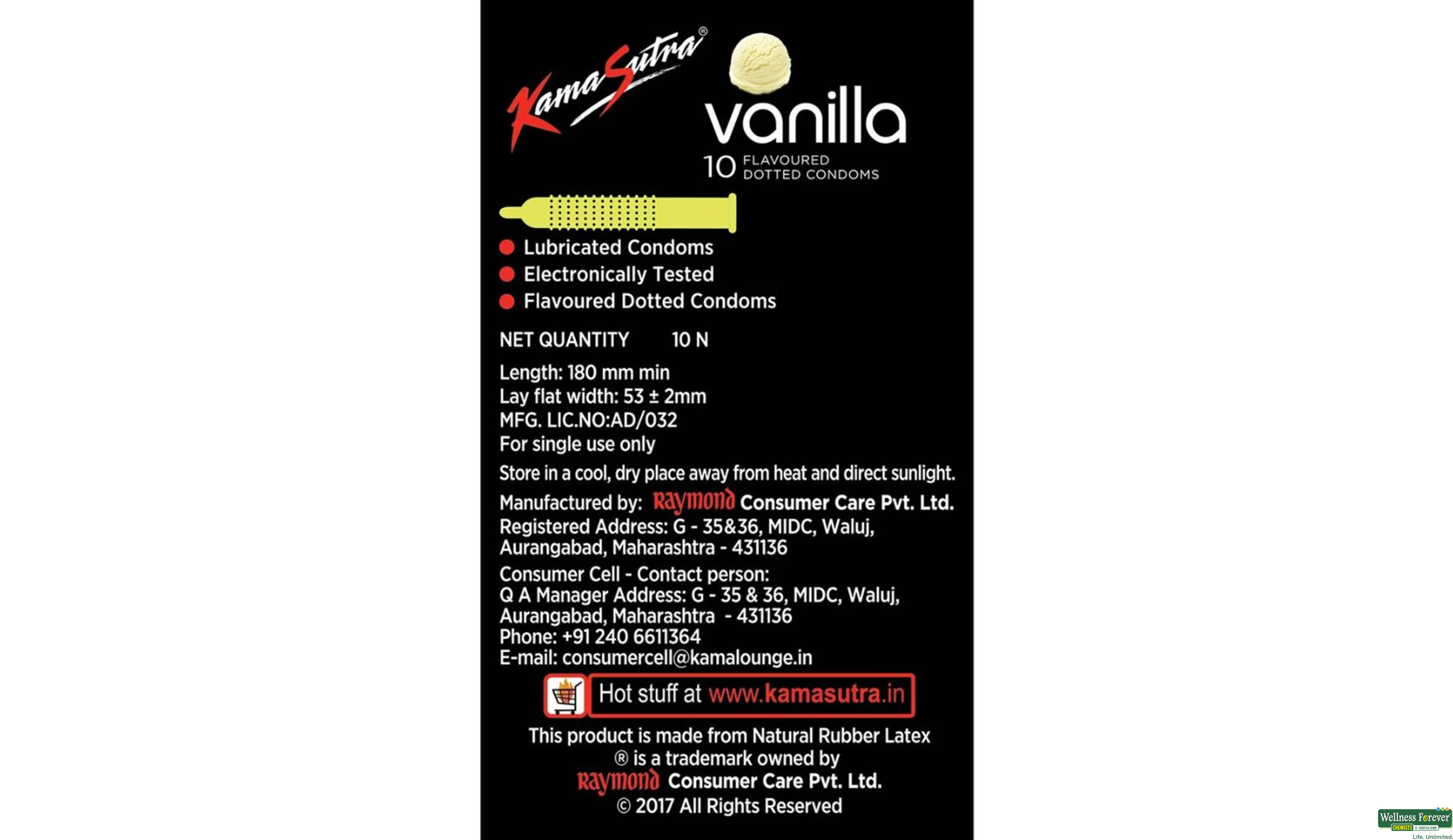 KS CONDOM VANILLA 10PC- 3, 10PC, 