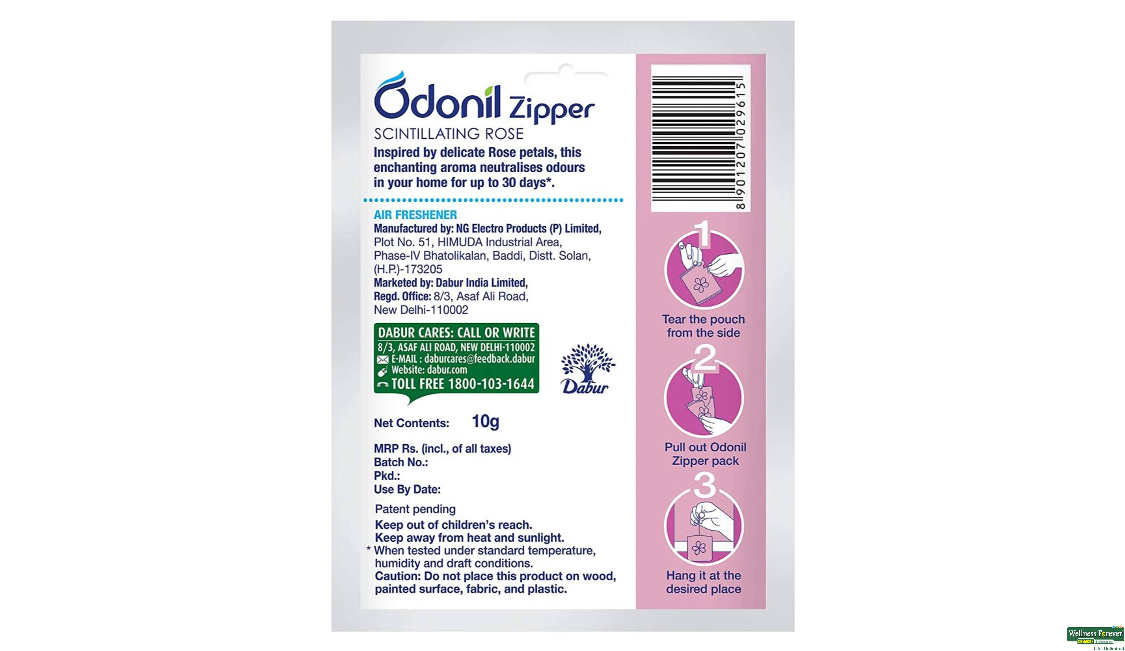 ODONIL A/FR ZIPPER ROSE 10GM- 2, 10GM, 