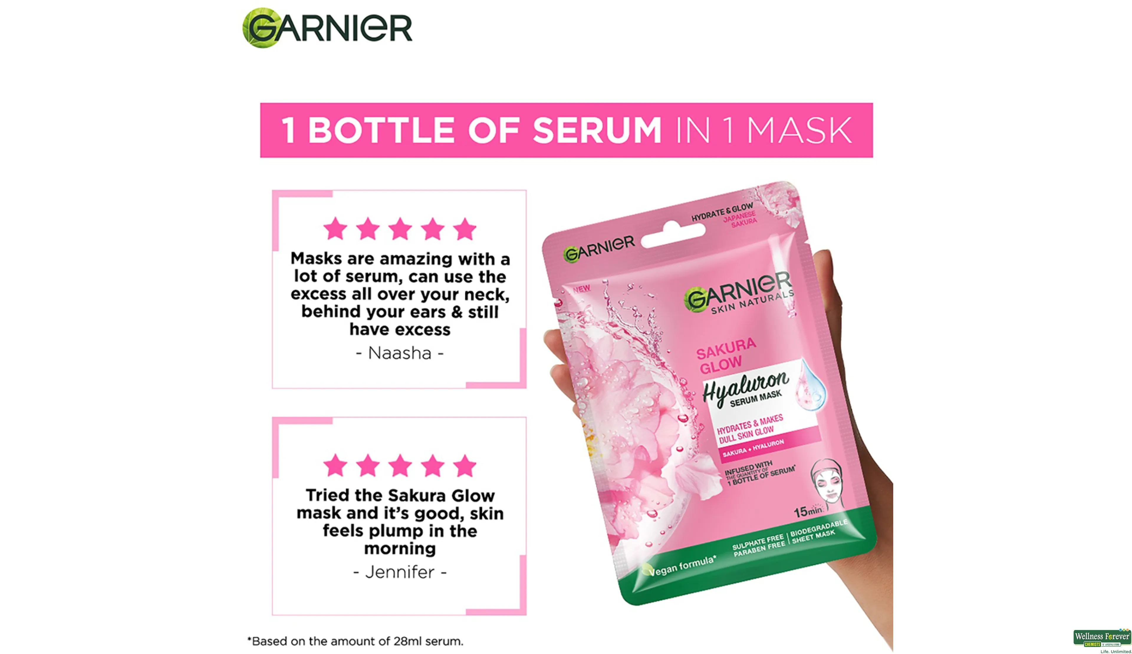 GARN F MASK SAKURA WHITE 28GM- 15, 28GM, 