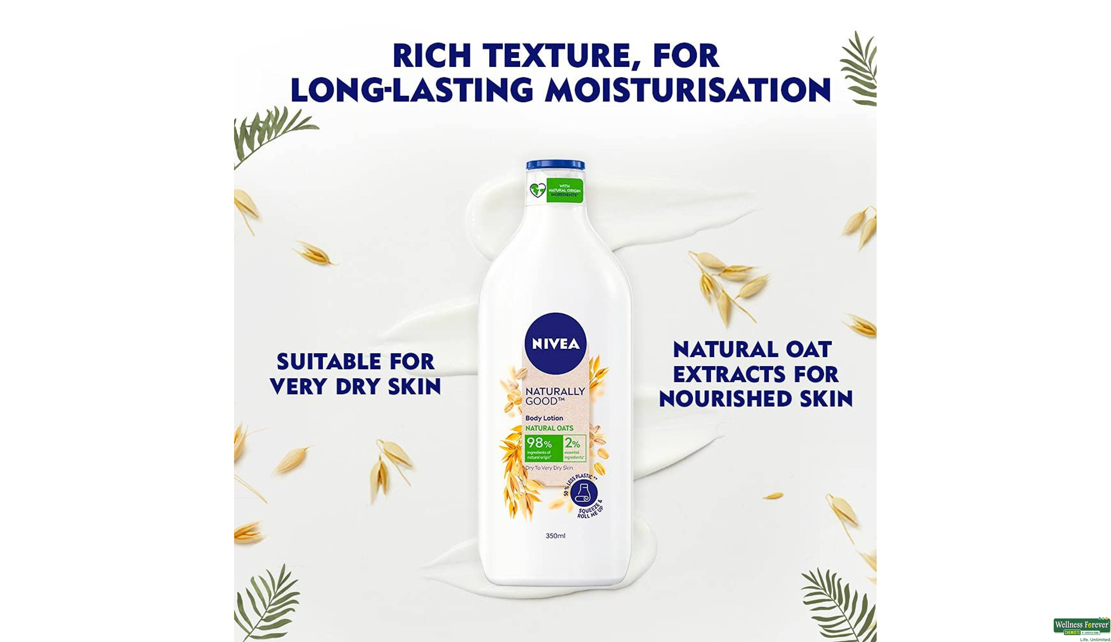 NIVEA BODY LTN NATURALLY GOOD 200ML- 3, 200ML, 