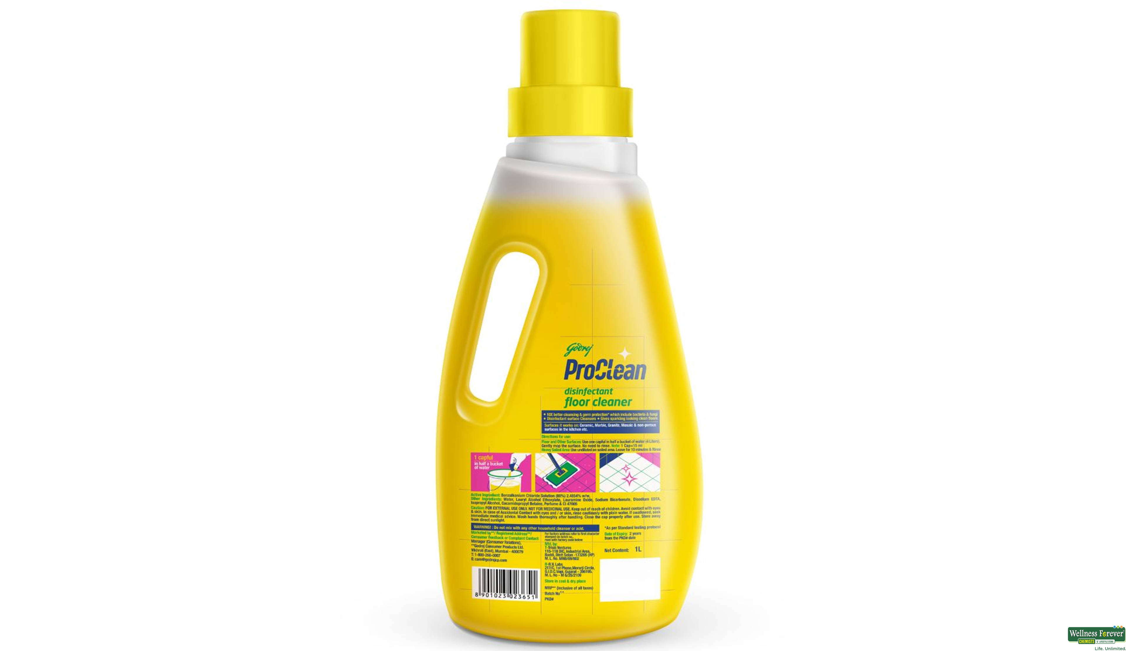 GOD PROCLEAN F/CLEANER CITRUS 1LTR- 2, 1LTR, 