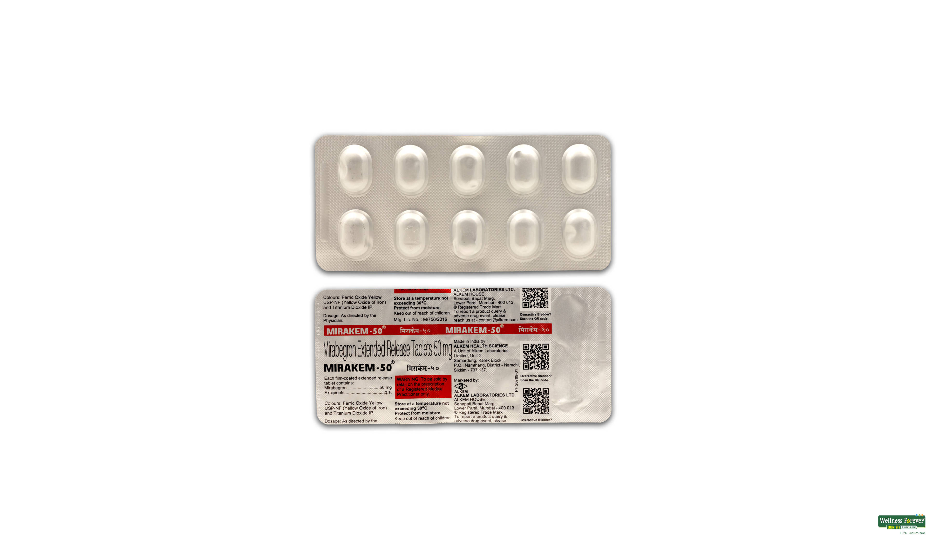 MIRAKEM 50MG 10TAB- 1, 10TAB, 