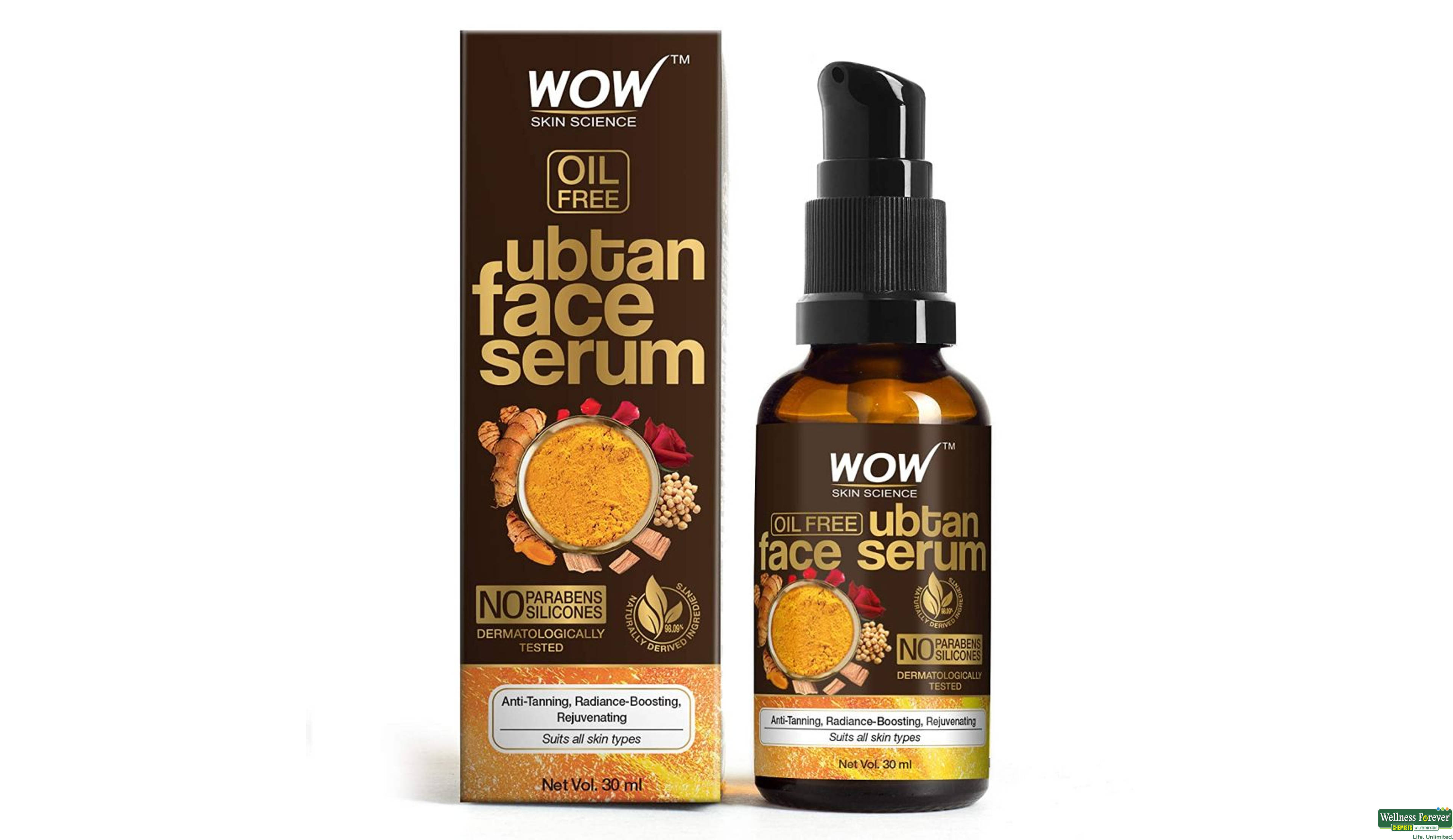 WOW OIL FREE UBTAN F/SERUM 30ML- 1, 30ML, null