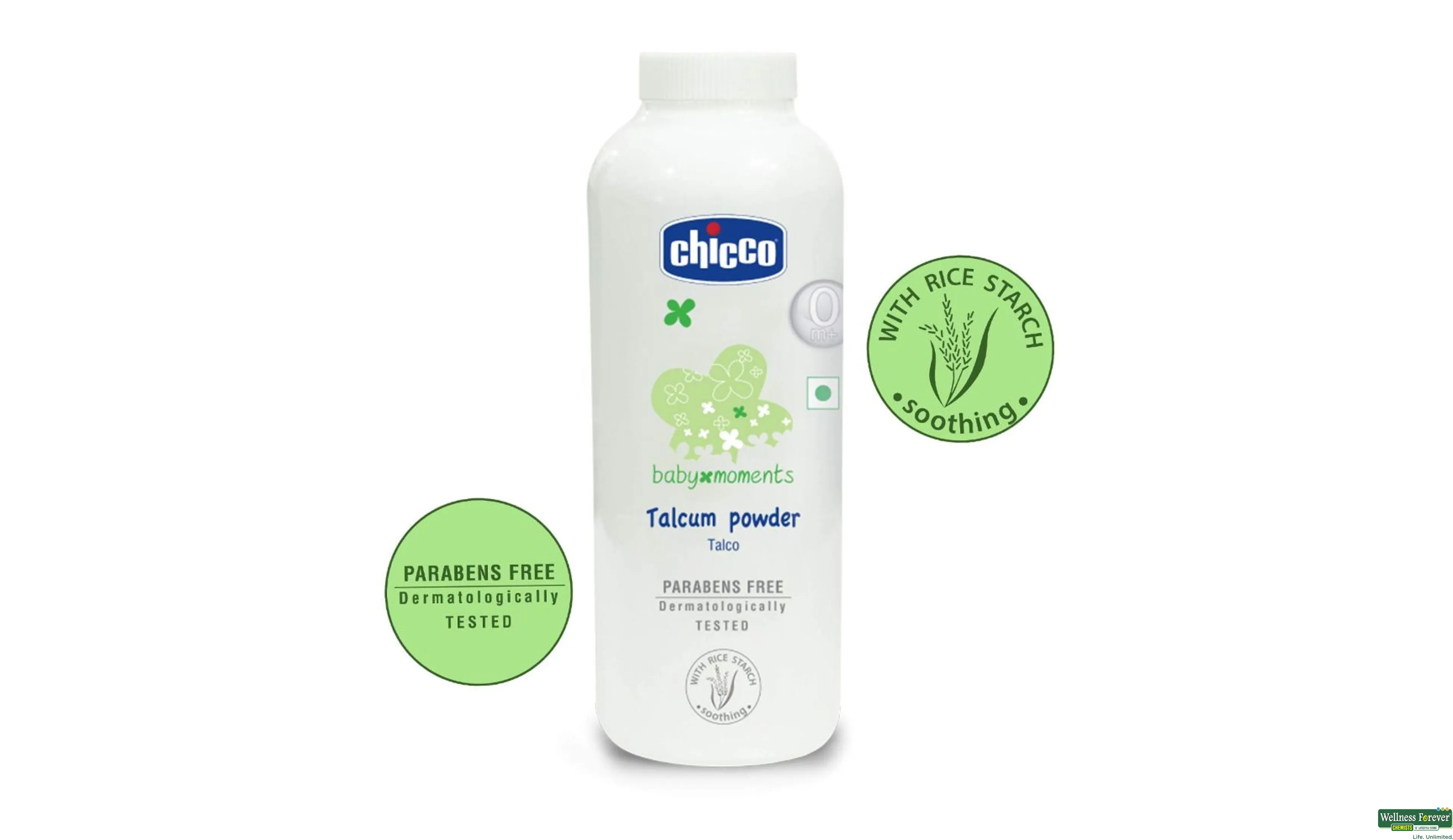 Chicco Baby Moments Talcum Powder Talco | Paraben Free | 75 Gram | 500 Gram