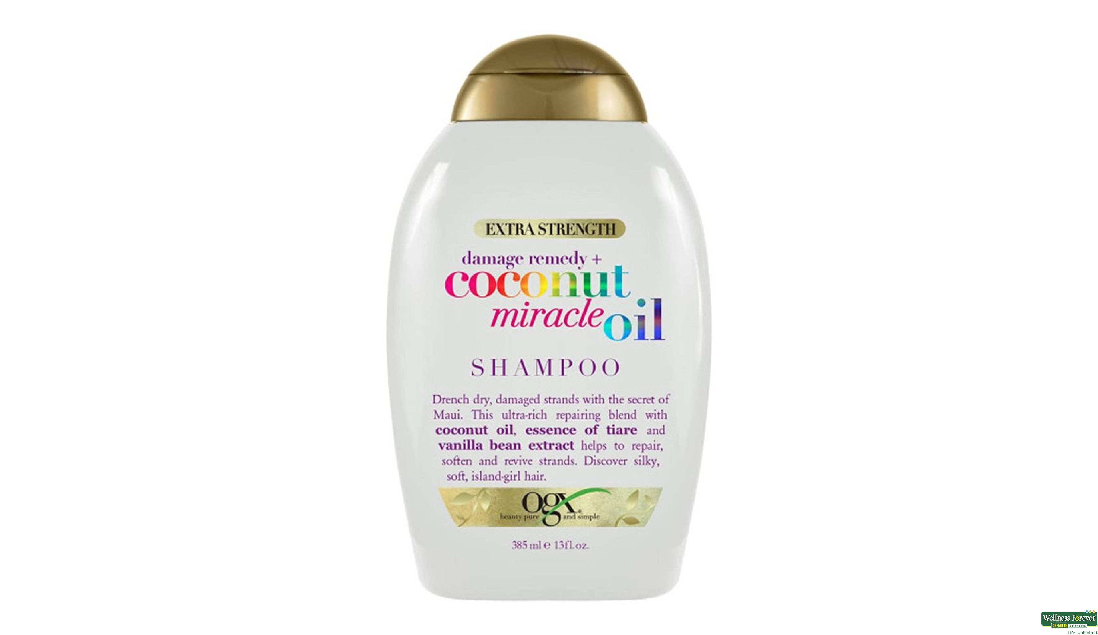OGX COCONUT MIRACLE OIL SHAMPOO 385ML- 1, 385ML, 