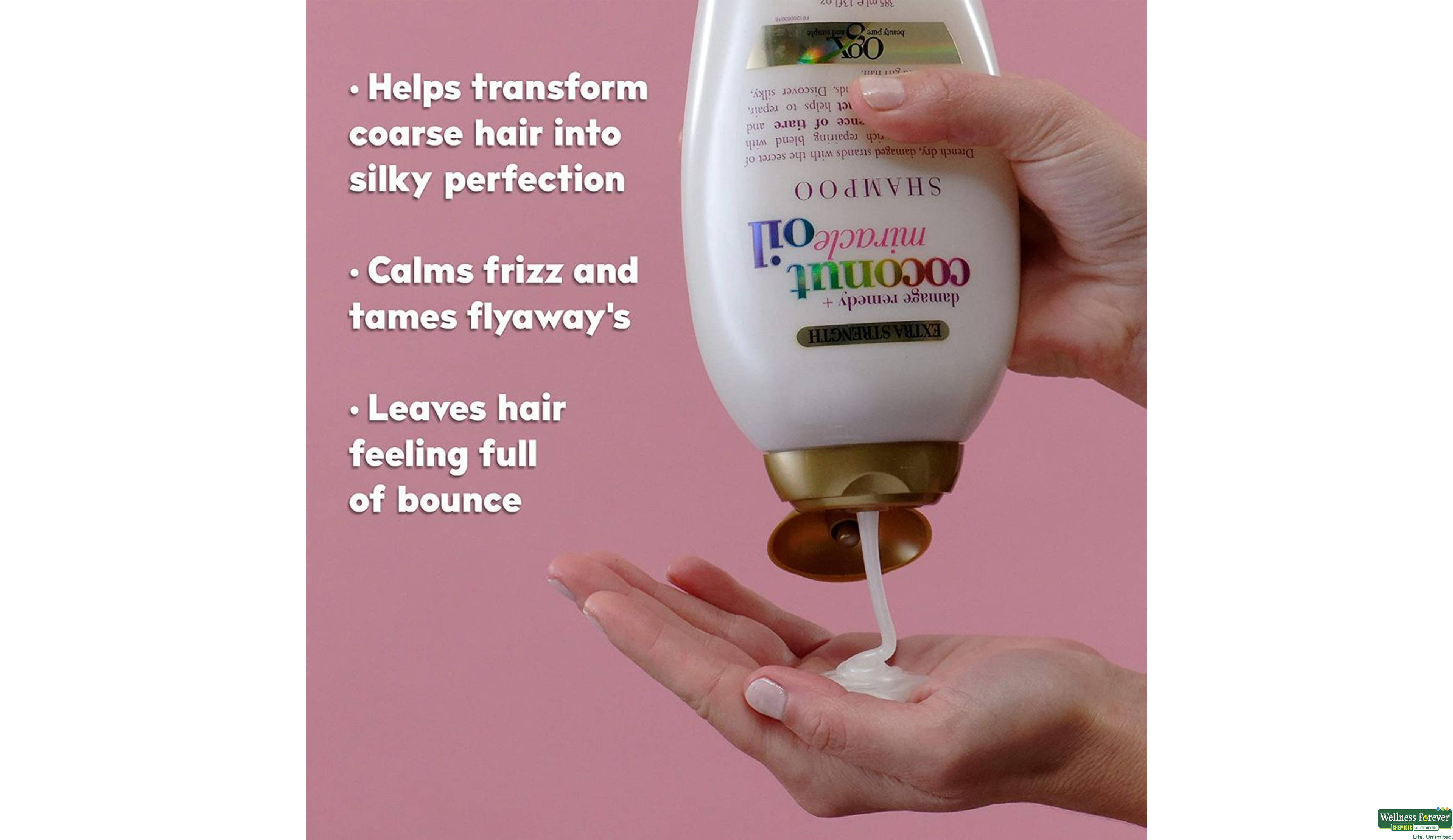 OGX COCONUT MIRACLE OIL SHAMPOO 385ML- 5, 385ML, 