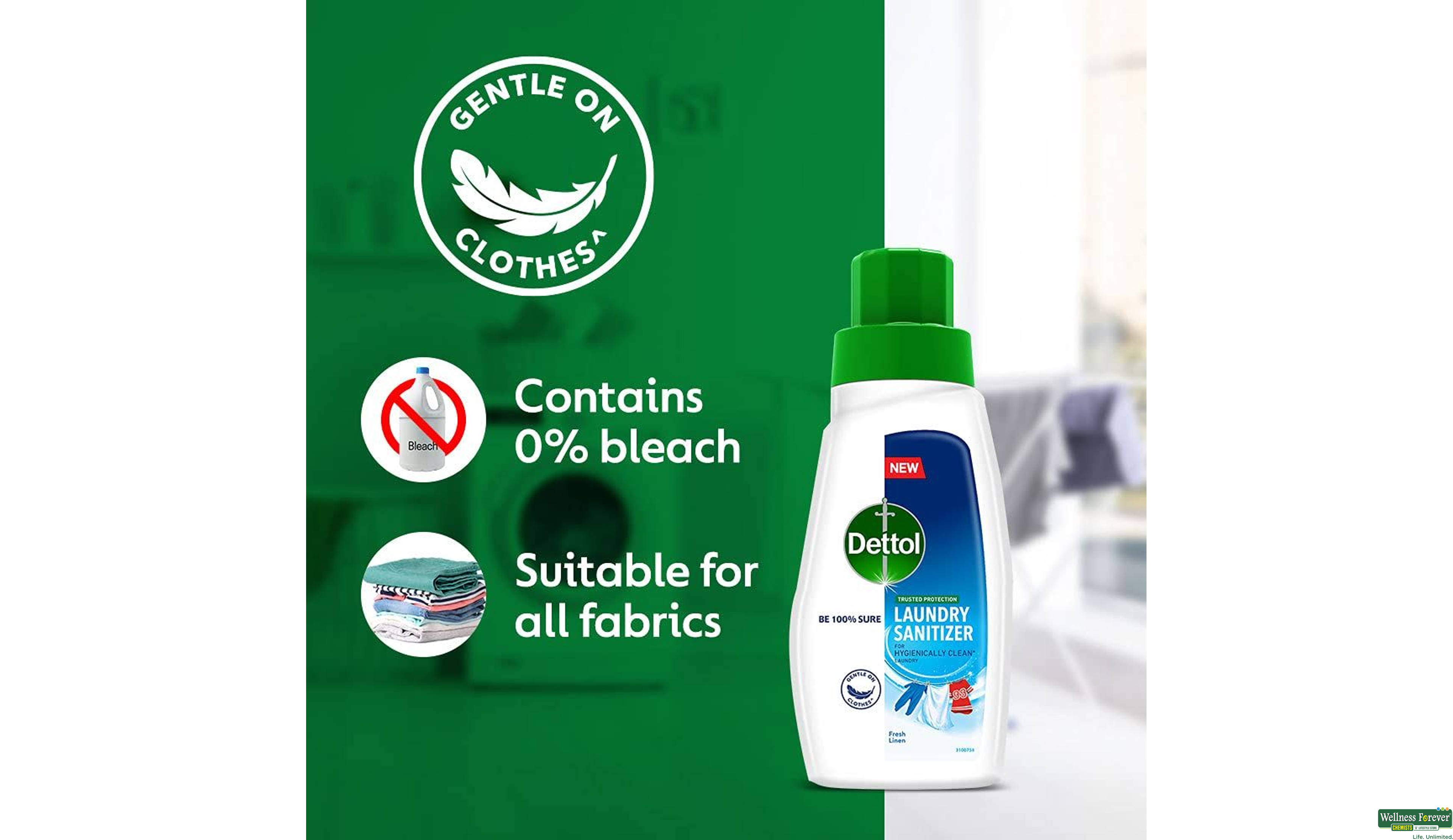 DETTOL LAUNDRY SANITIZER 480ML- 6, 480ML, 