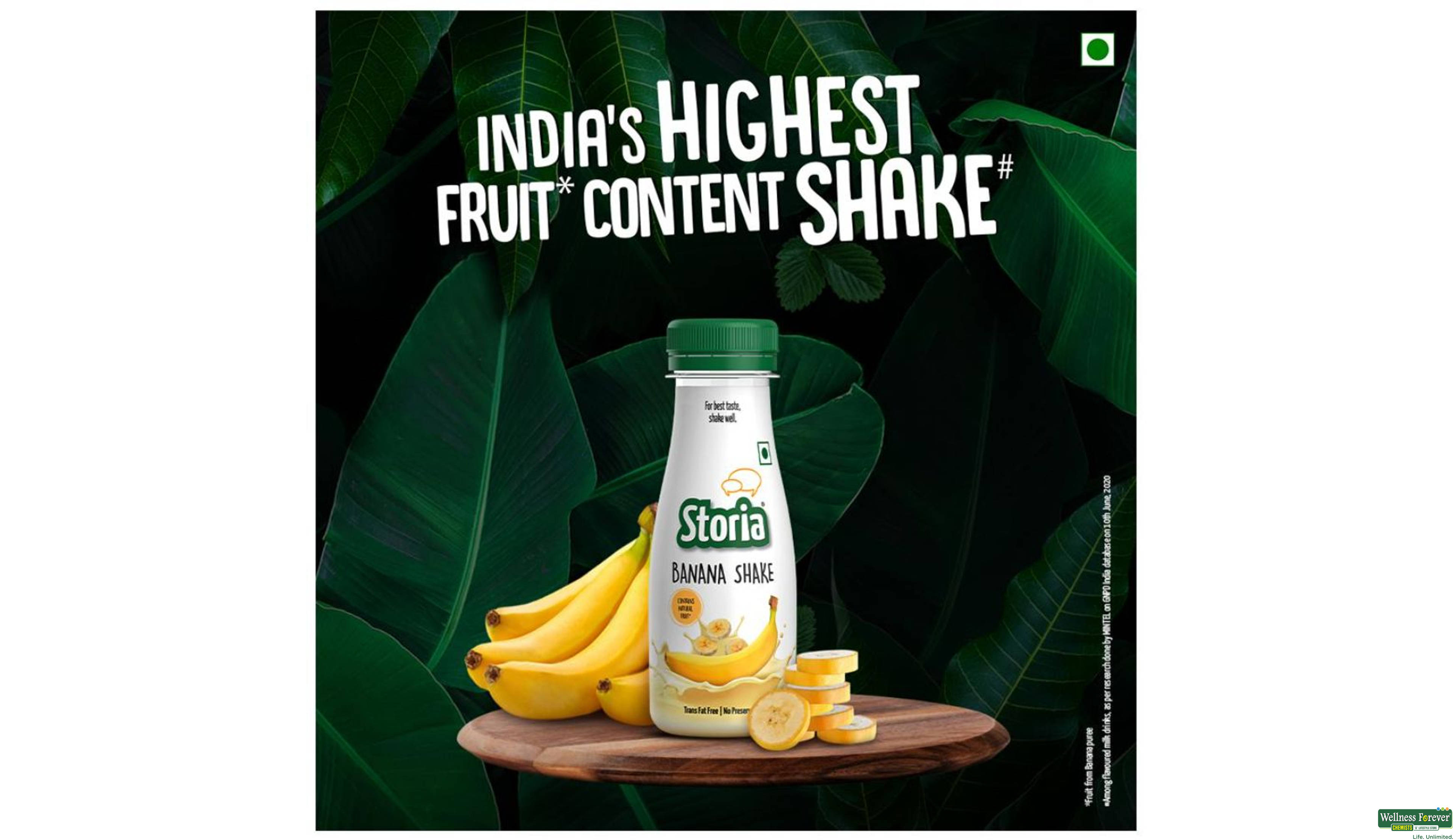 STORIA BANANA SHAKE 180ML- 6, 180ML, null