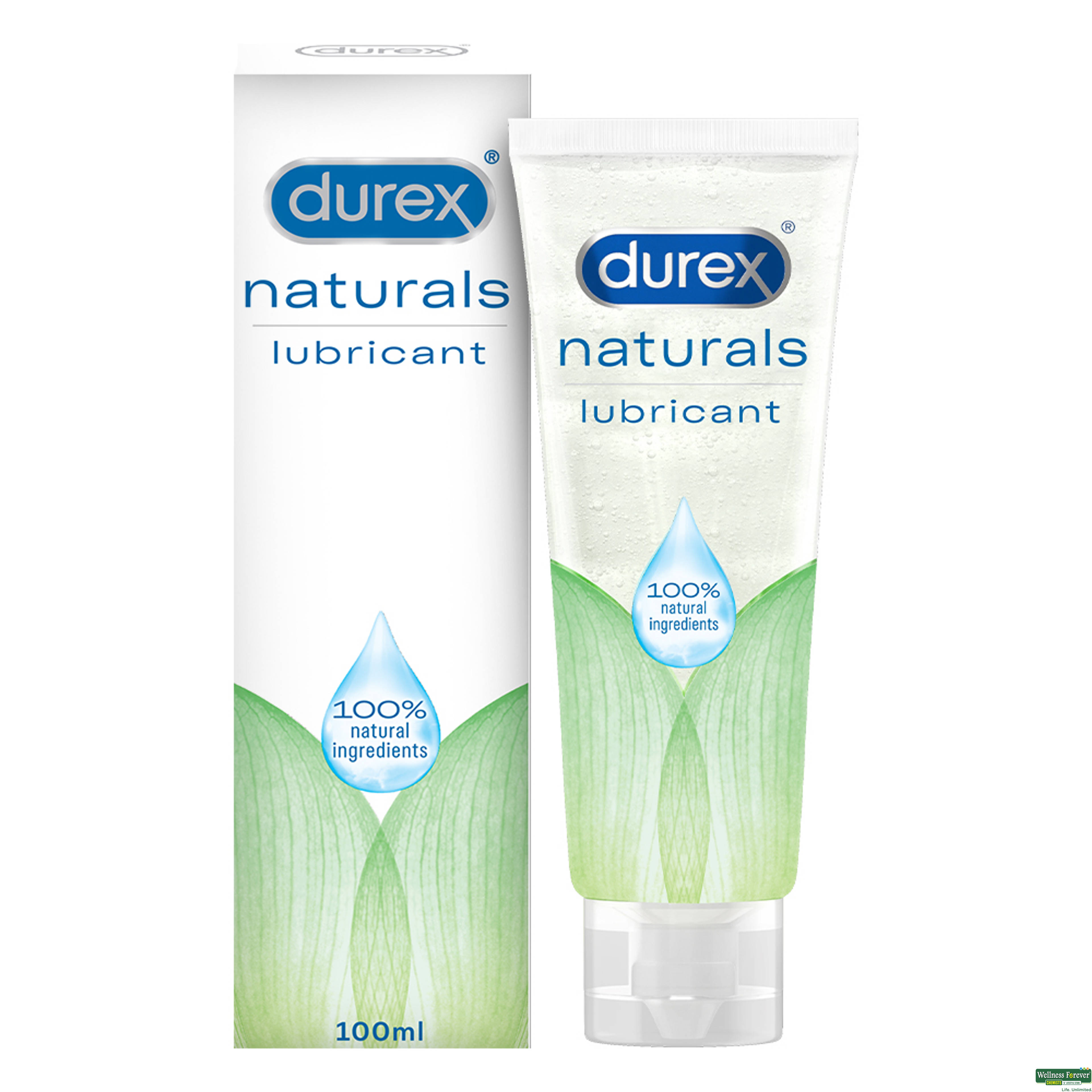 Durex Naturals Water Based Pure Lubricant Gel, 100 ml-image