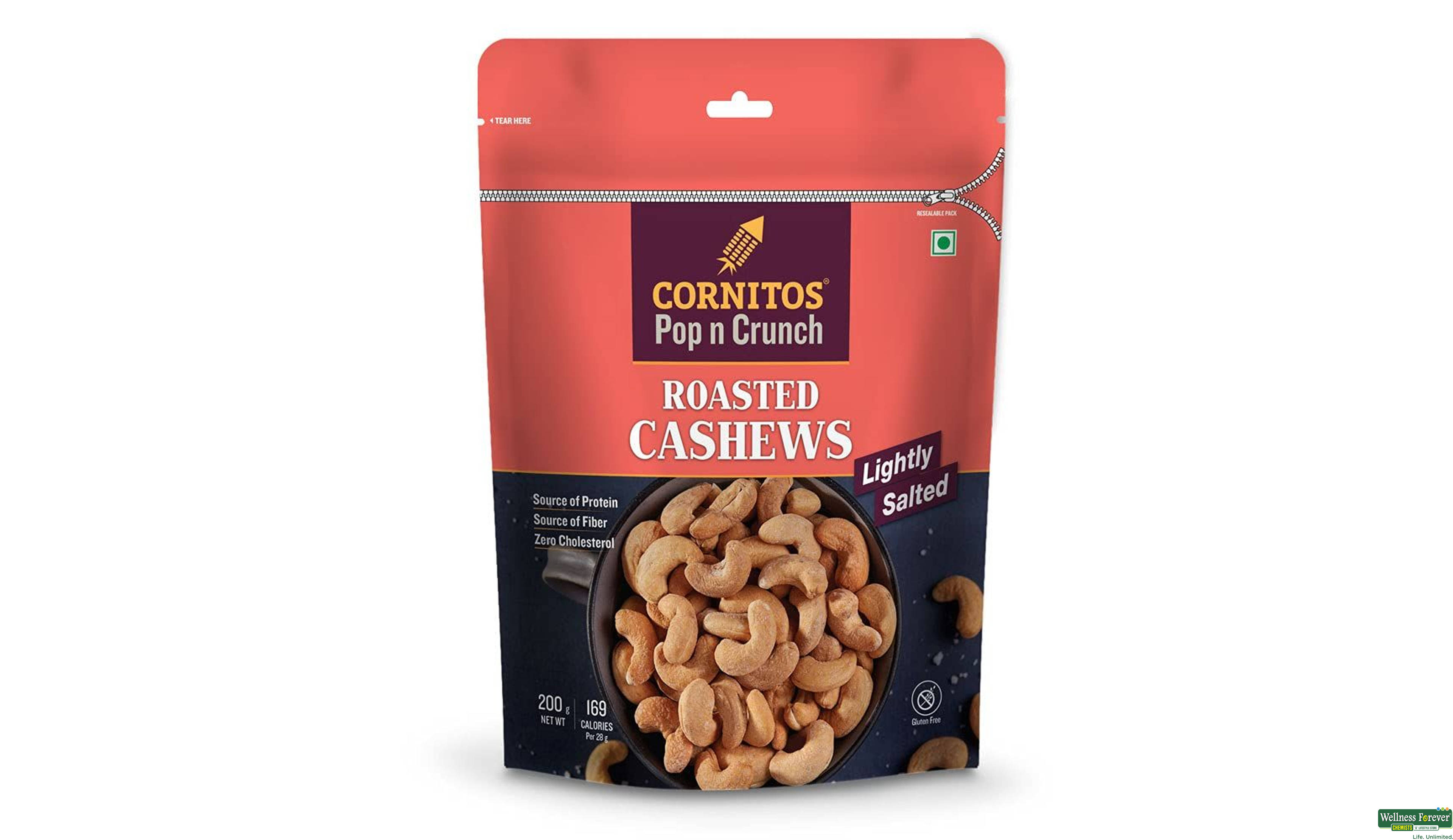 CORNITOS POP N CRUSH ROSTED CASHEWS200GM- 1, 200GM, 