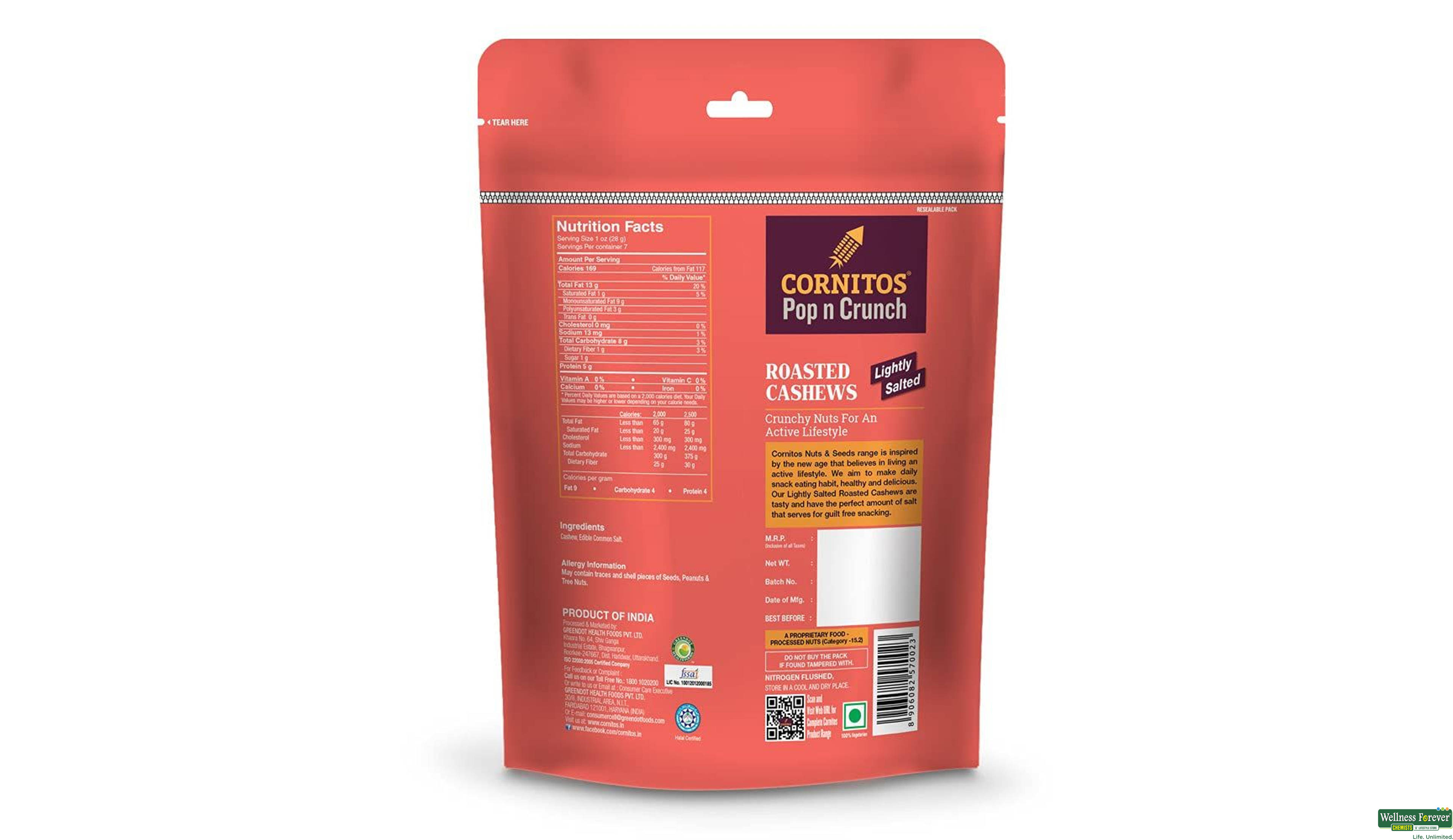 CORNITOS POP N CRUSH ROSTED CASHEWS200GM- 2, 200GM, 