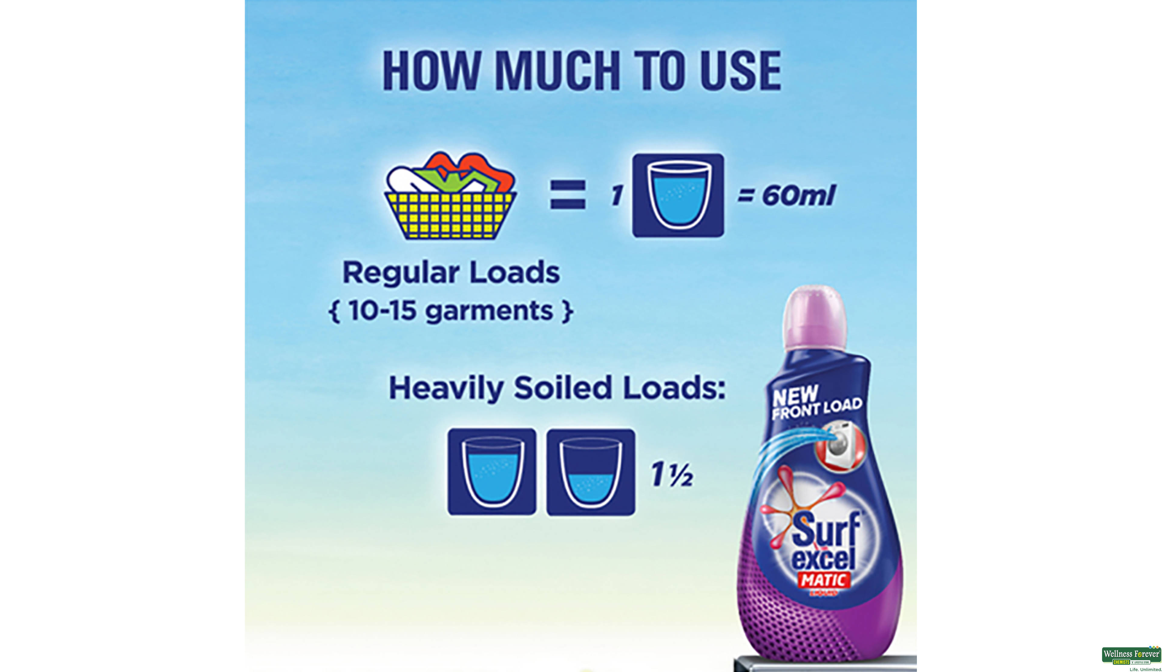 SURF EXCEL FROND LOAD MATIC LIQ 500ML- 5, 500ML, 