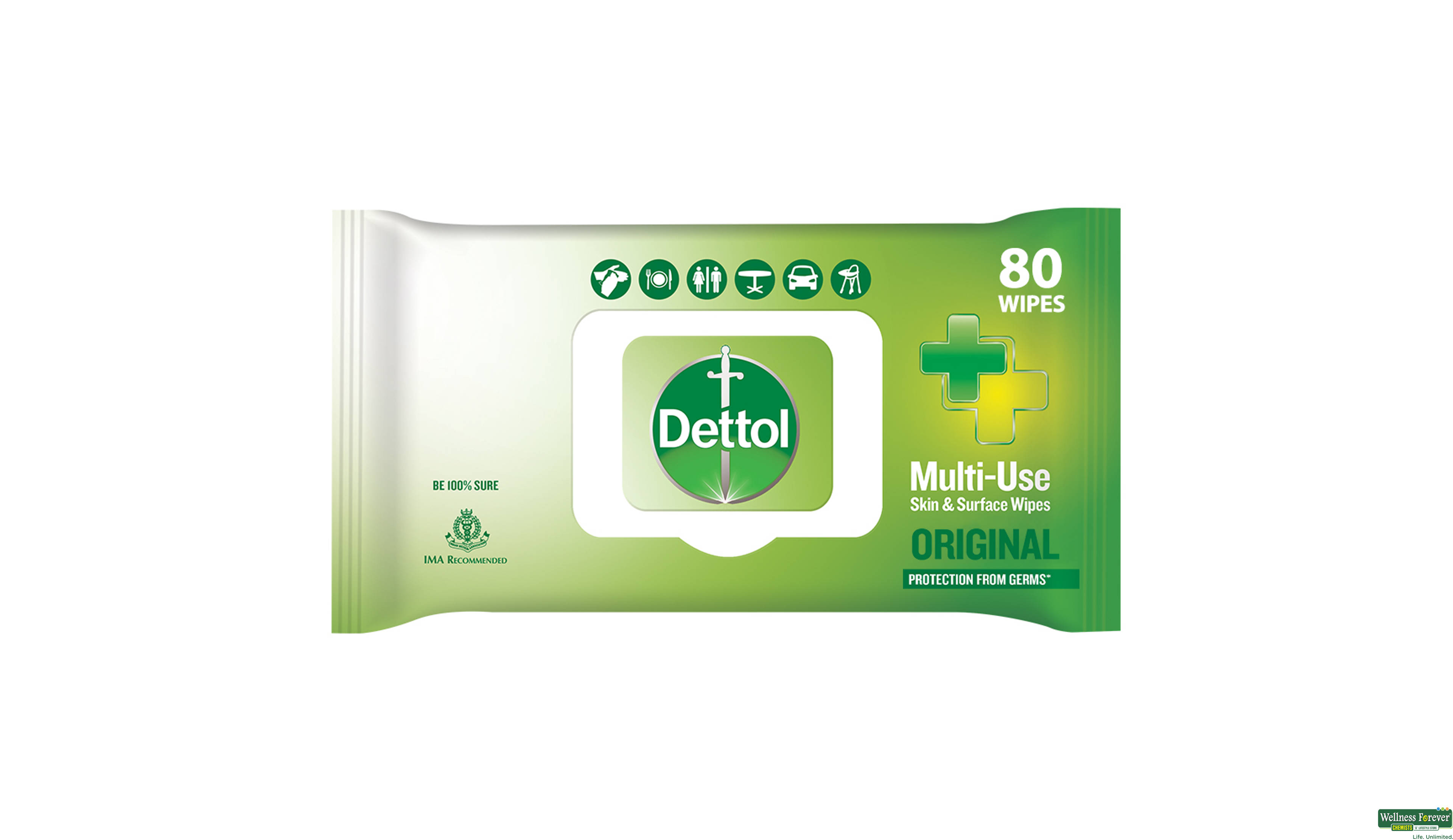 DETT WIPES ORIGINAL WIPES 80PC- 1, 80PC, 