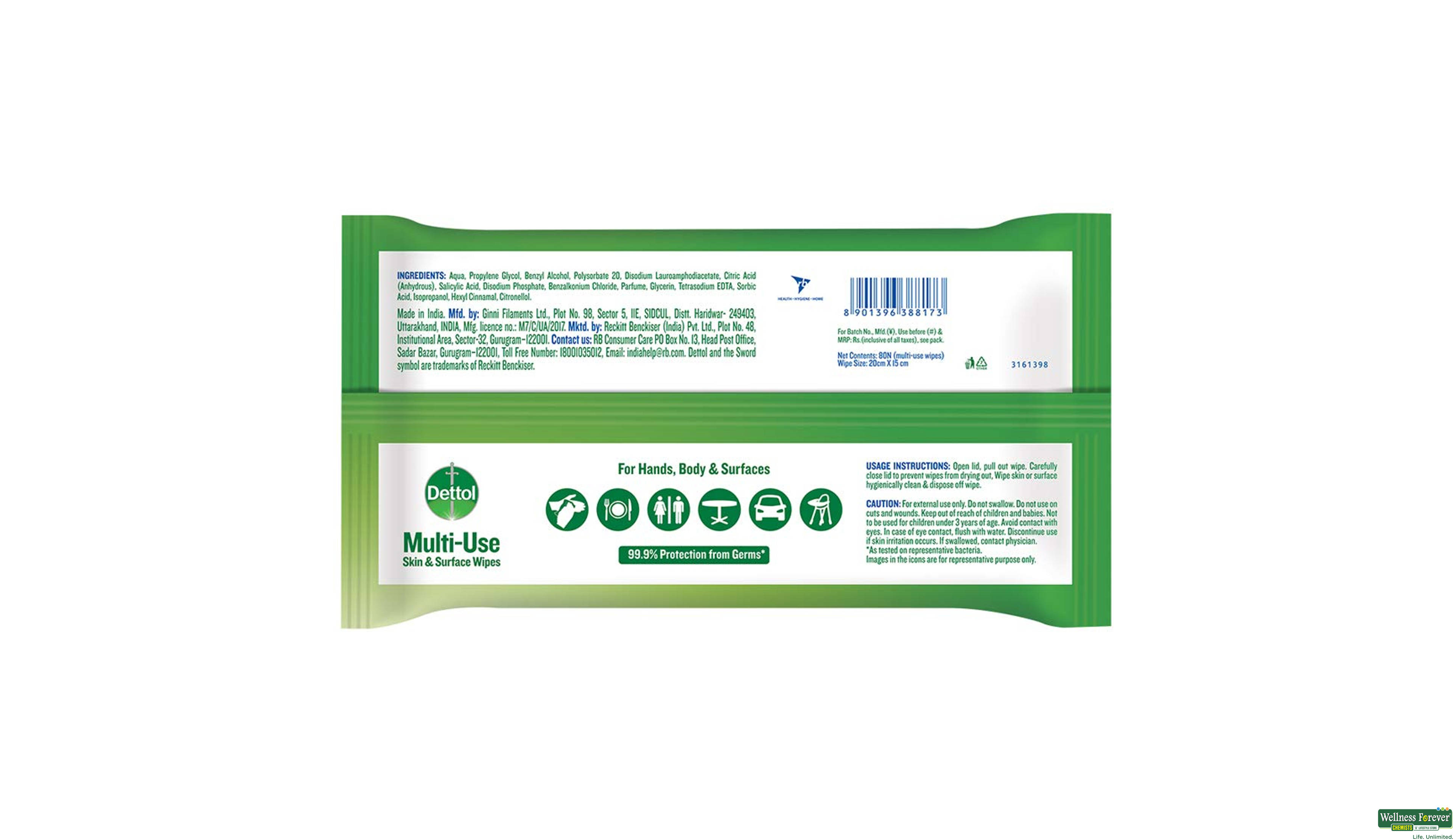 DETT WIPES ORIGINAL WIPES 80PC- 2, 80PC, 