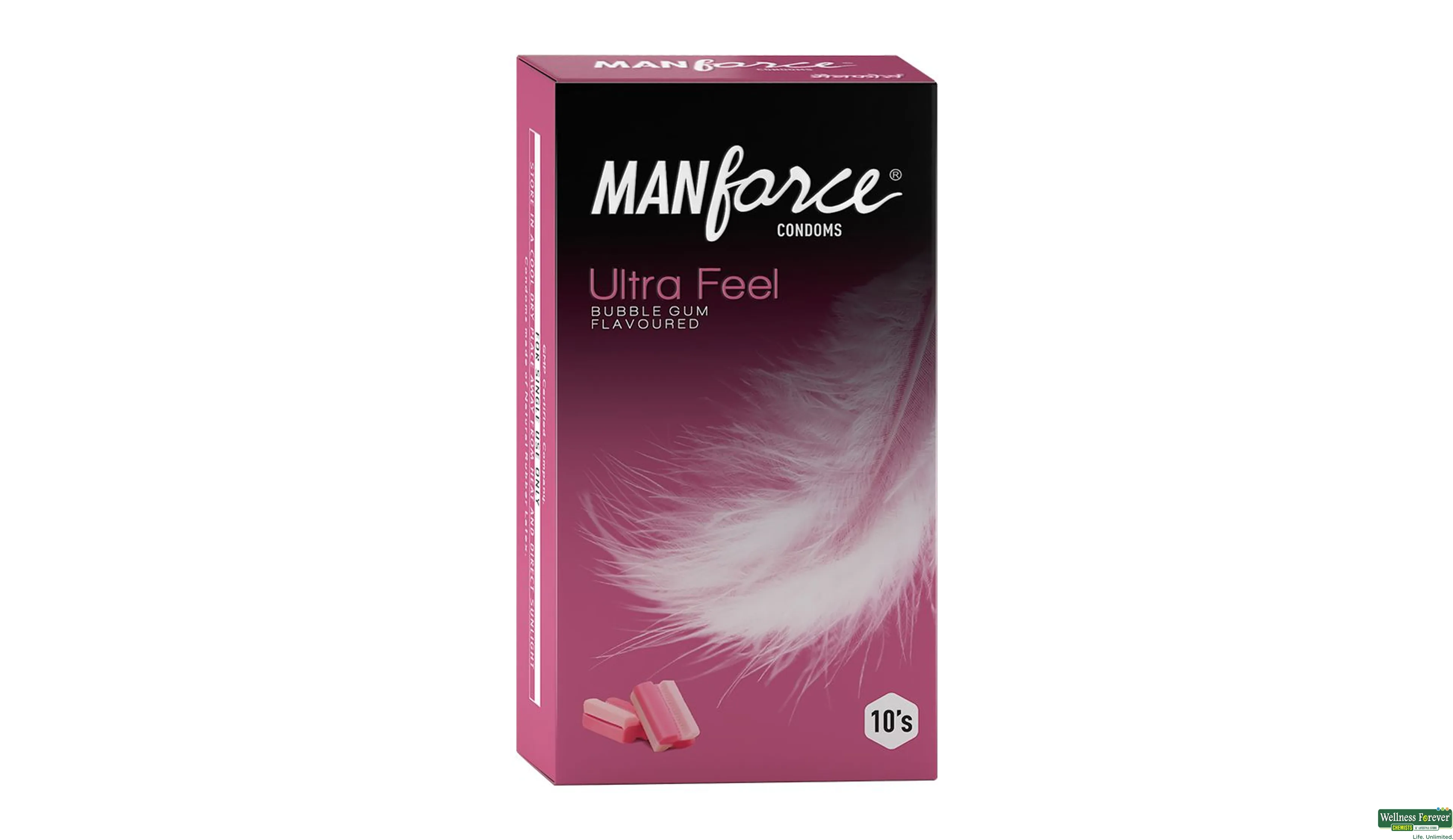 MANFORCE CONDOM ULTRA FEEL BUBBLGUM 10PC- 1, 10PC, 