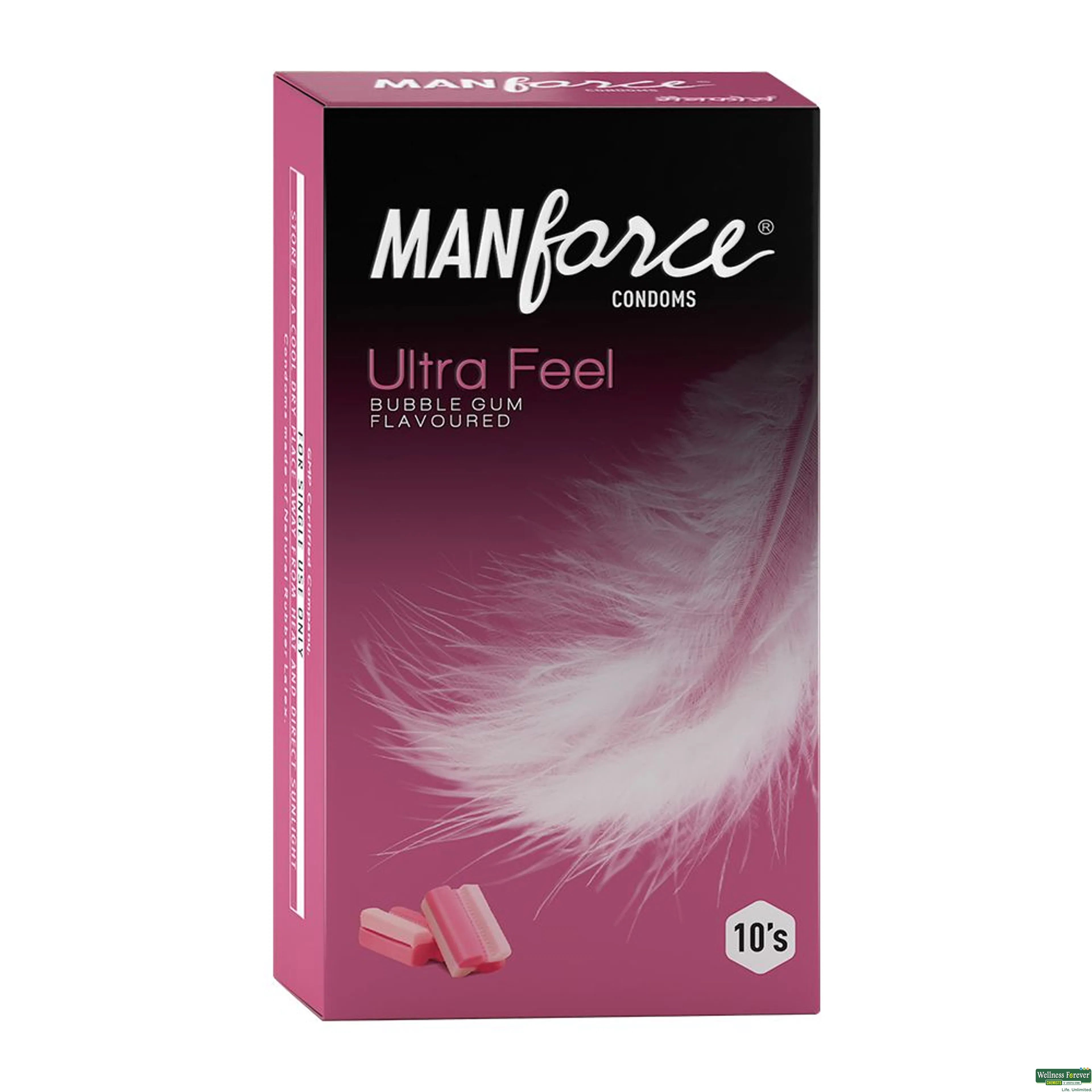 MANFORCE CONDOM ULTRA FEEL BUBBLGUM 10PC-image