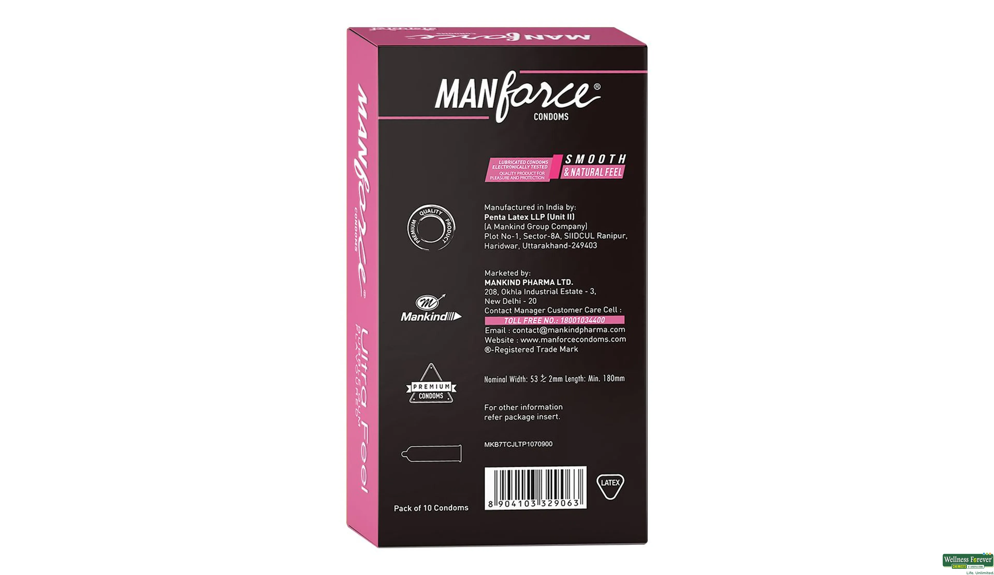 MANFORCE CONDOM ULTRA FEEL BUBBLGUM 10PC- 2, 10PC, 