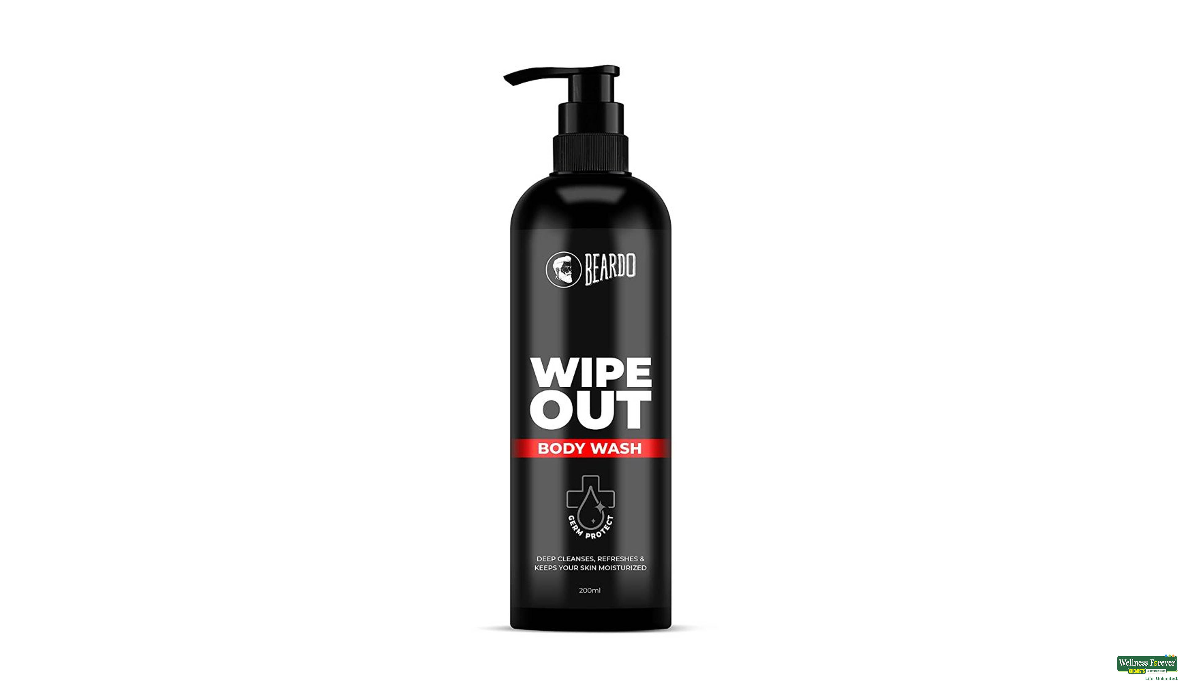 BEARDO WIPE OUT B/WASH 200ML- 1, 200ML, 