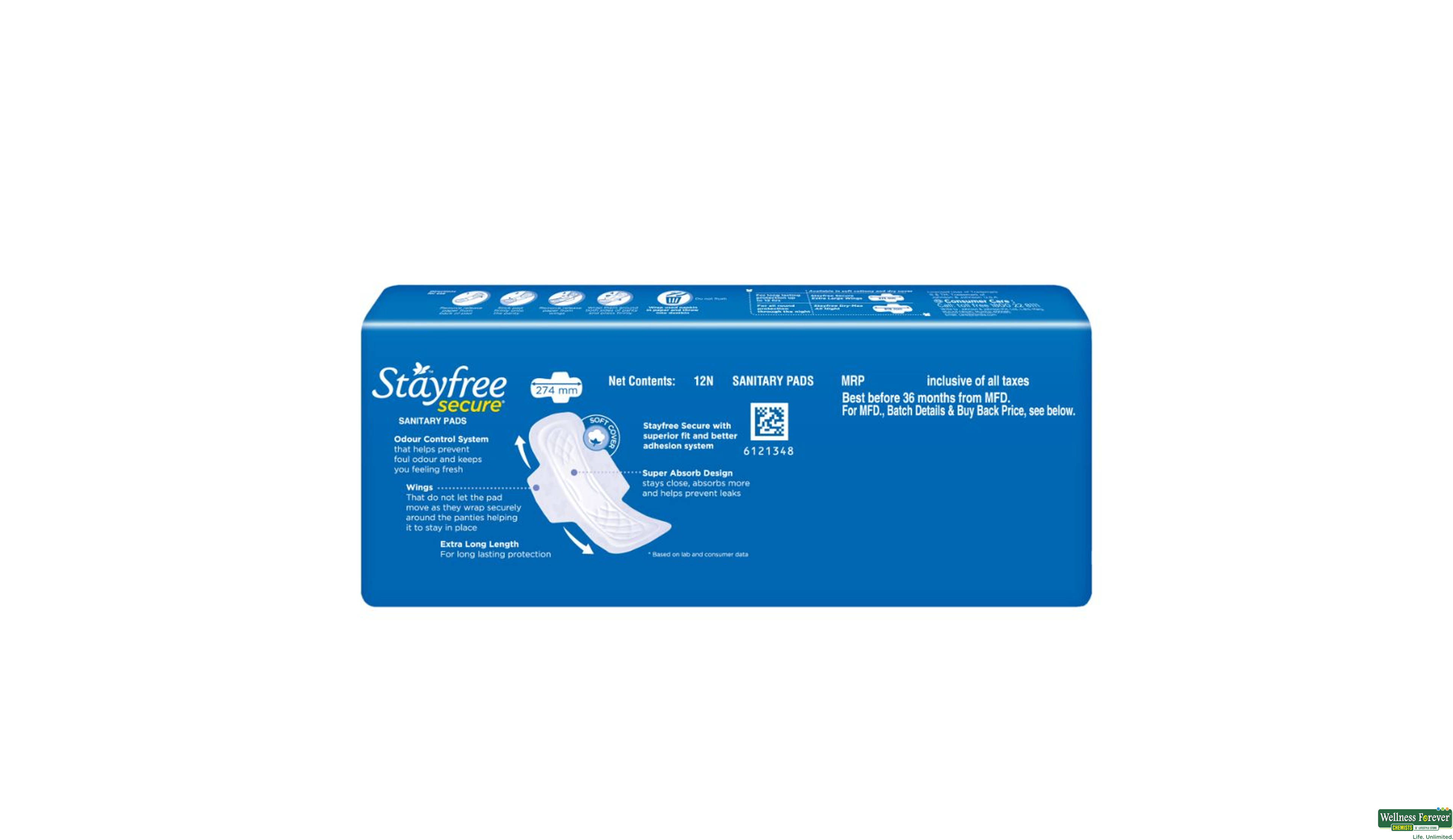 STAYFREE SECURE XL 12PC- 2, 12PC, 
