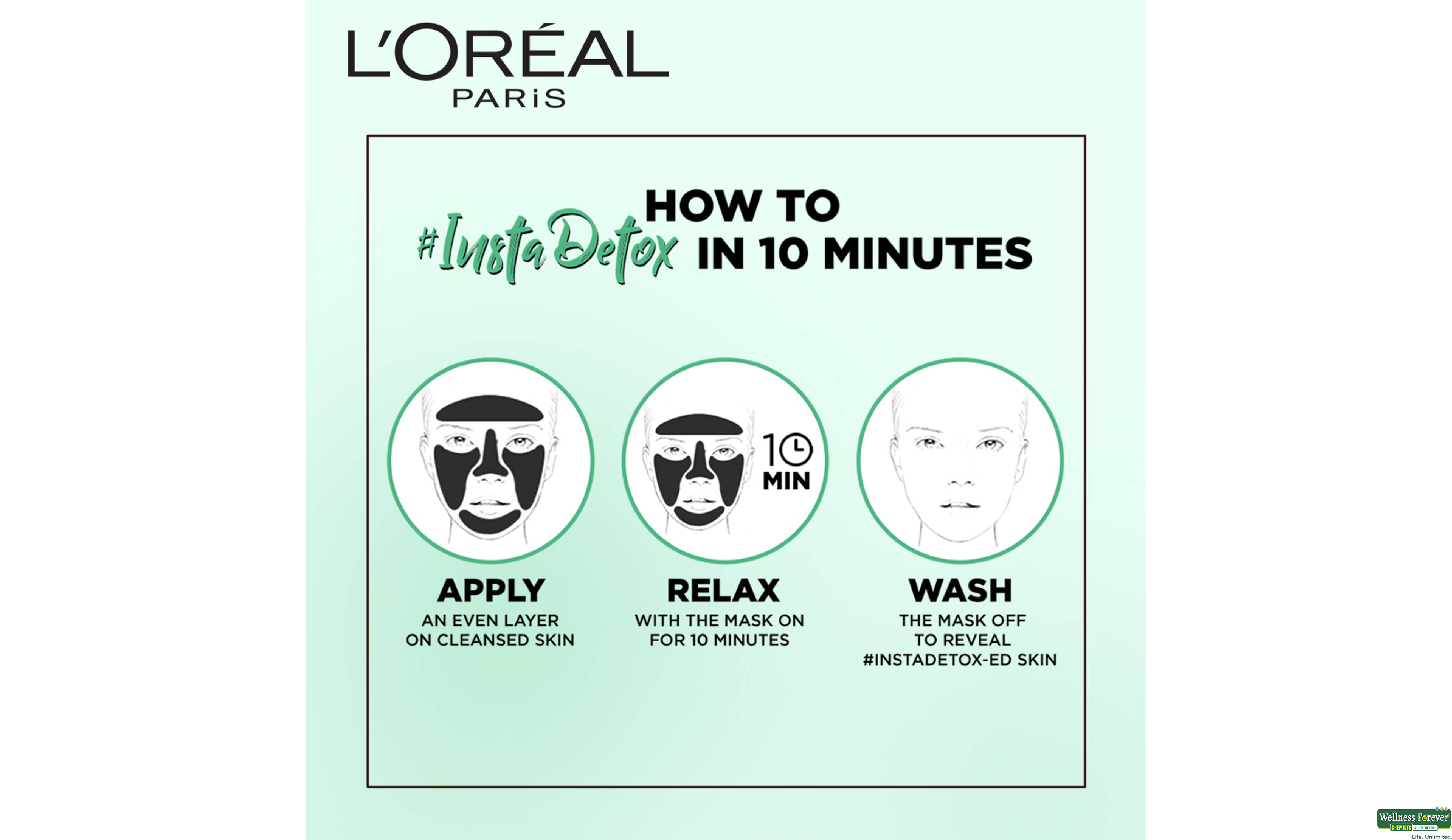 LOREAL PURE CLAY DETOXIFY MASK 50GM- 6, 50GM, 