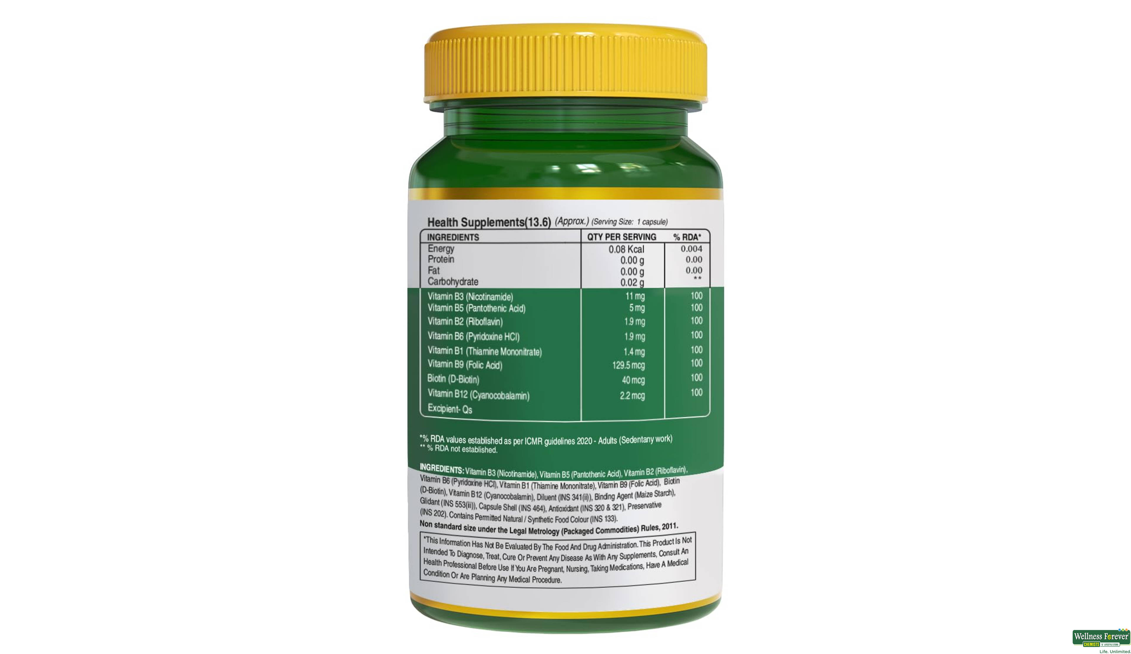 PURE NUTRITION B VITAMIN COMPLEX 60TAB- 2, 60TAB, 