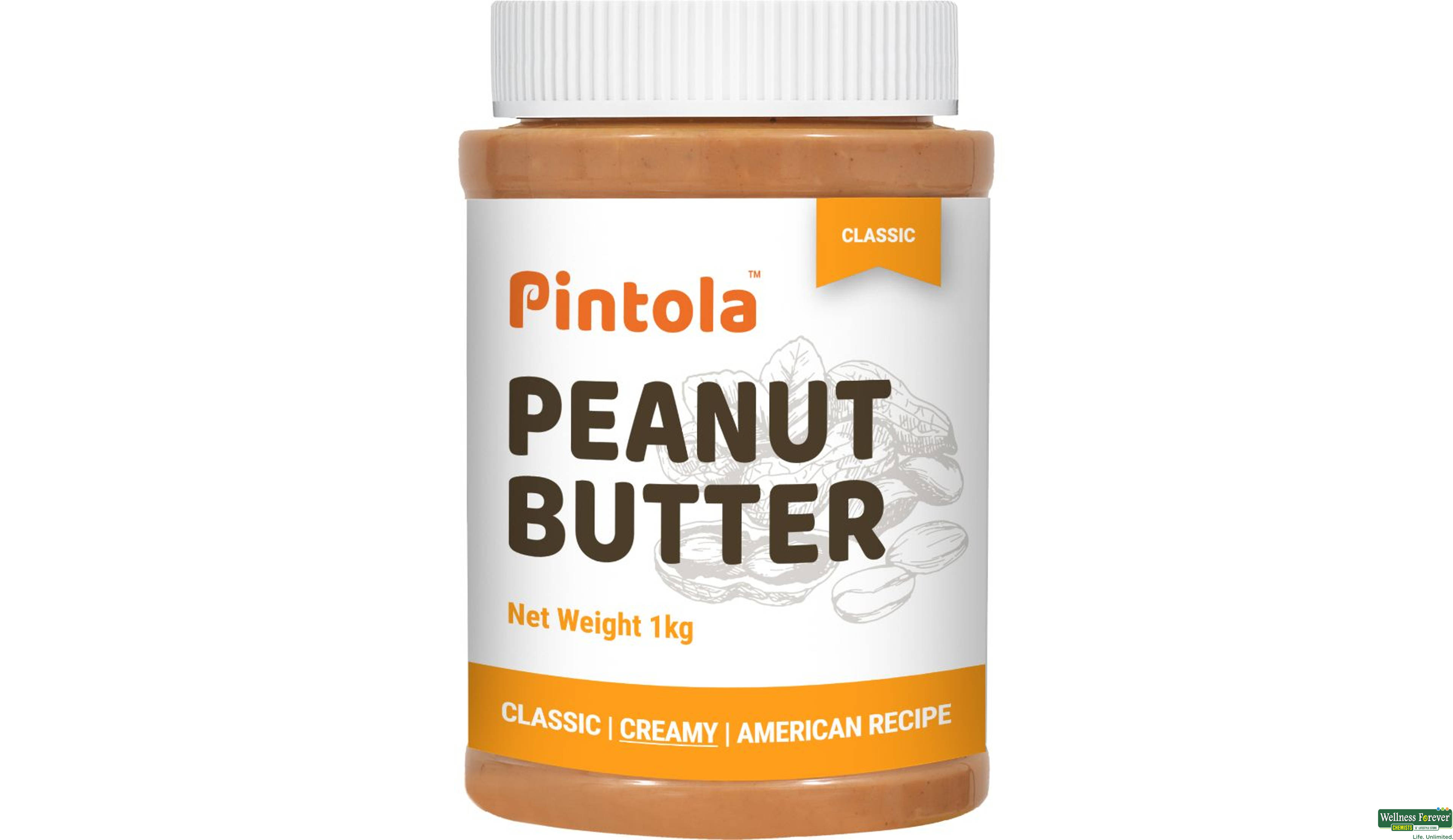 PINTOLA PEANUT BTR CLASSIC CREAMY 1KG- 1, 1KG, null