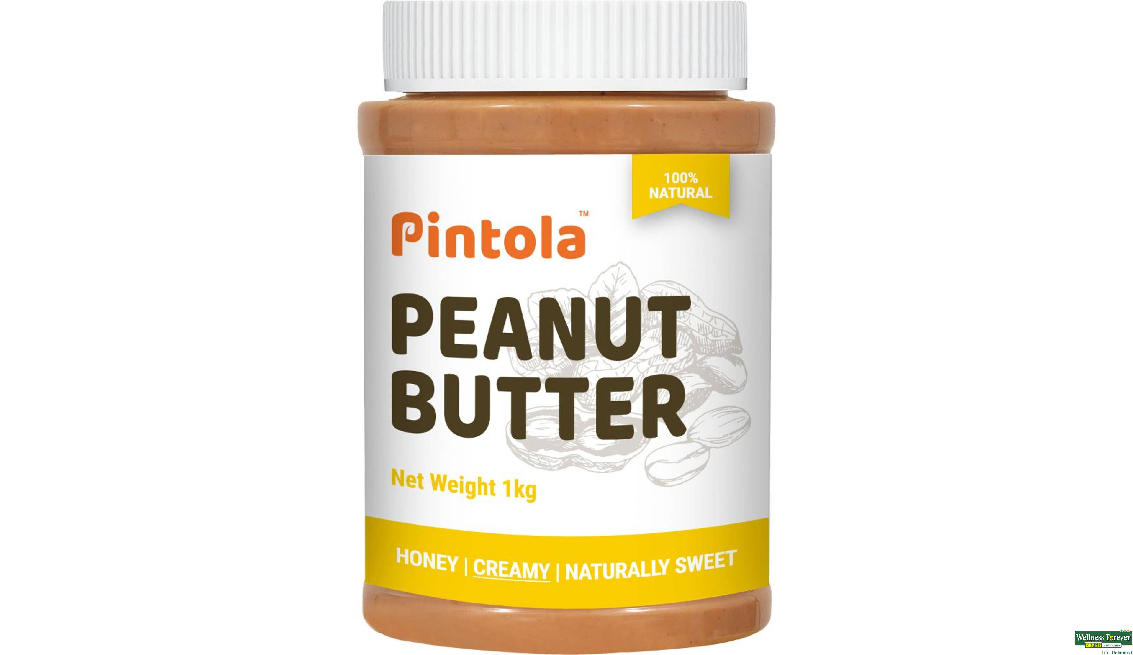 PINTOLA PEANUT BTR HONEY CREAMY 1KG- 1, 1KG, null