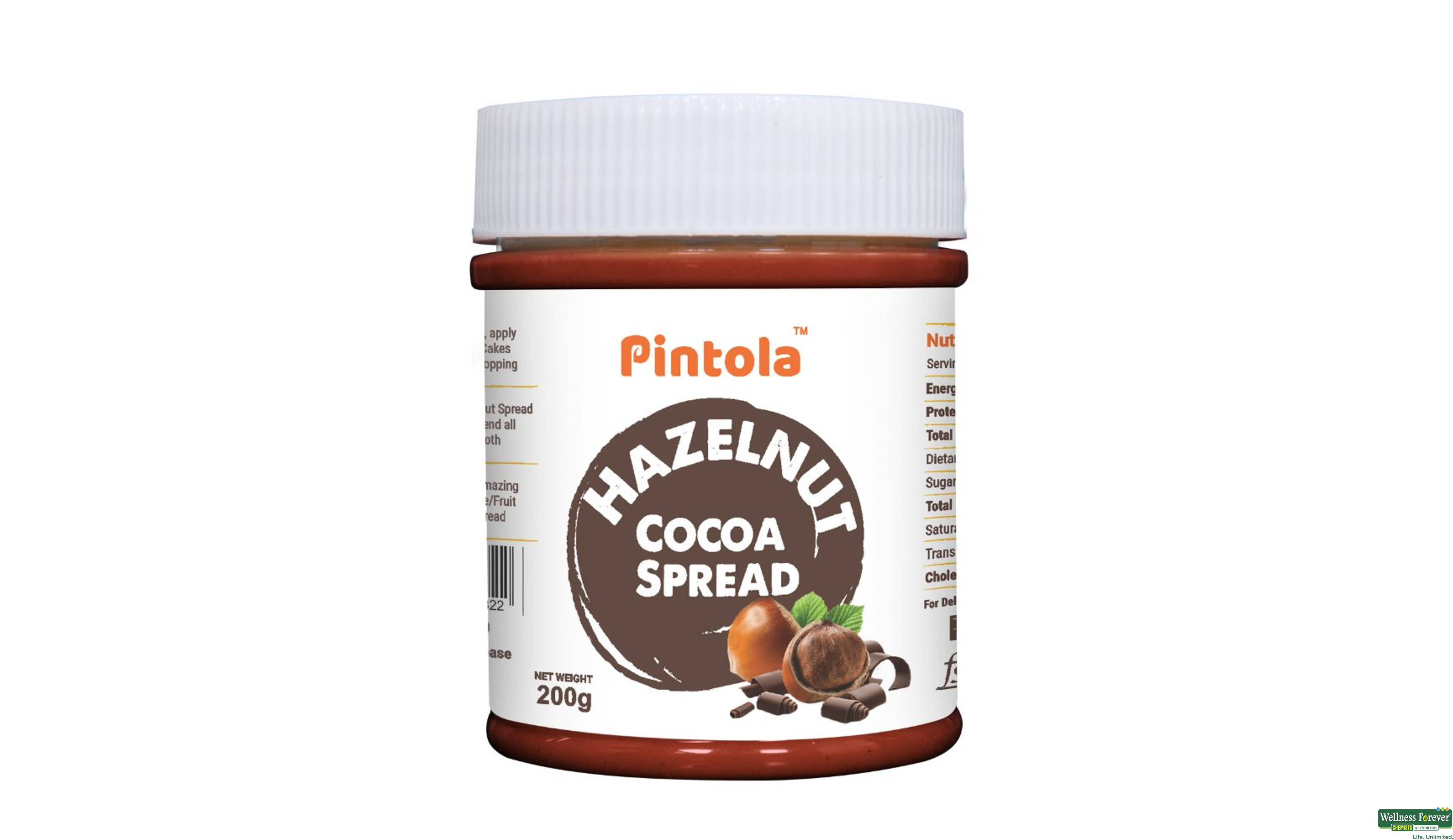 PINTOLA NUT/BTR HAZELNUT COCOA 200GM- 1, 200GM, null