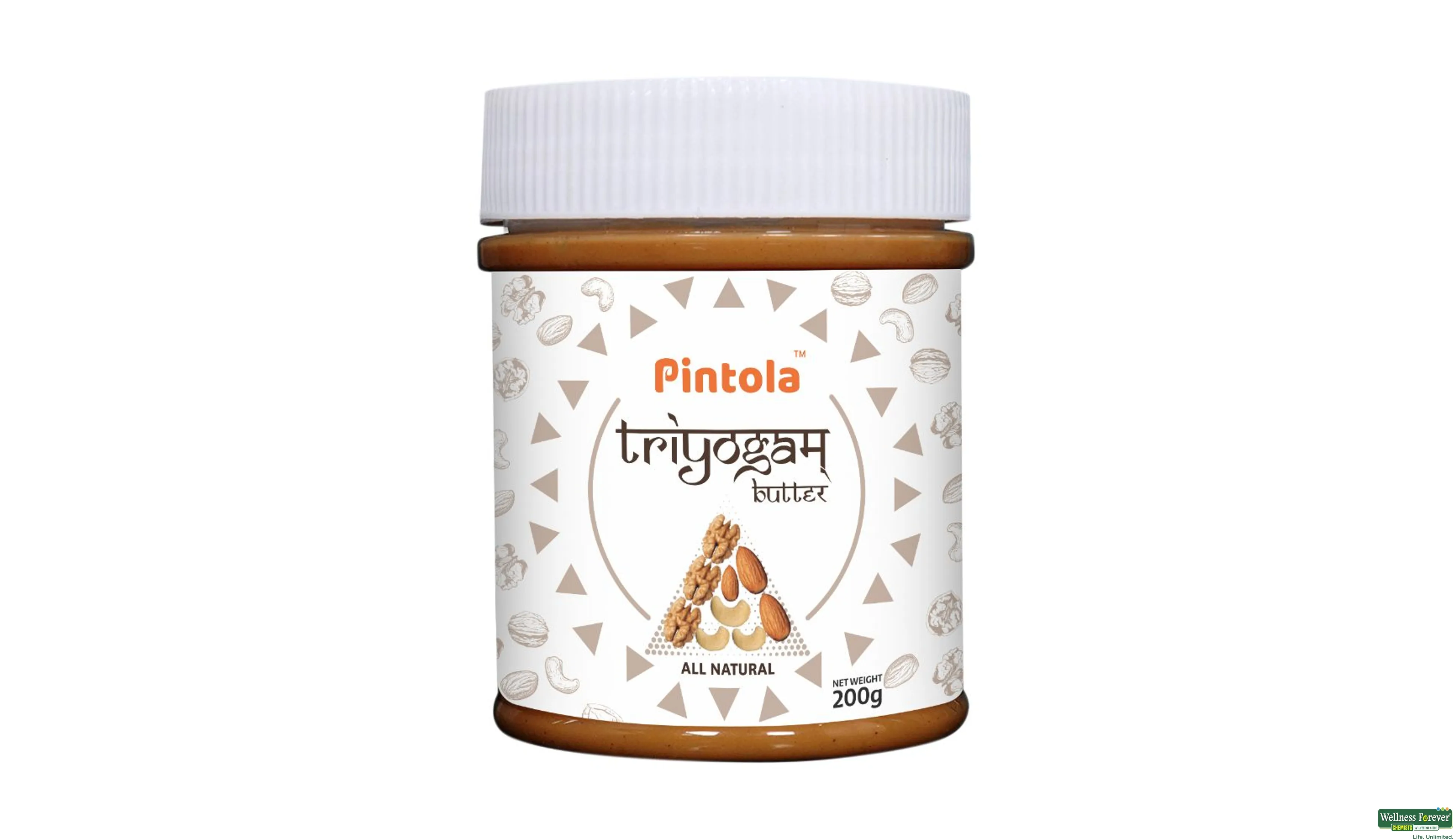 PINTOLA NUT BTR ALL NATURAL TRIYOGAM 200GM- 1, 200GM, null