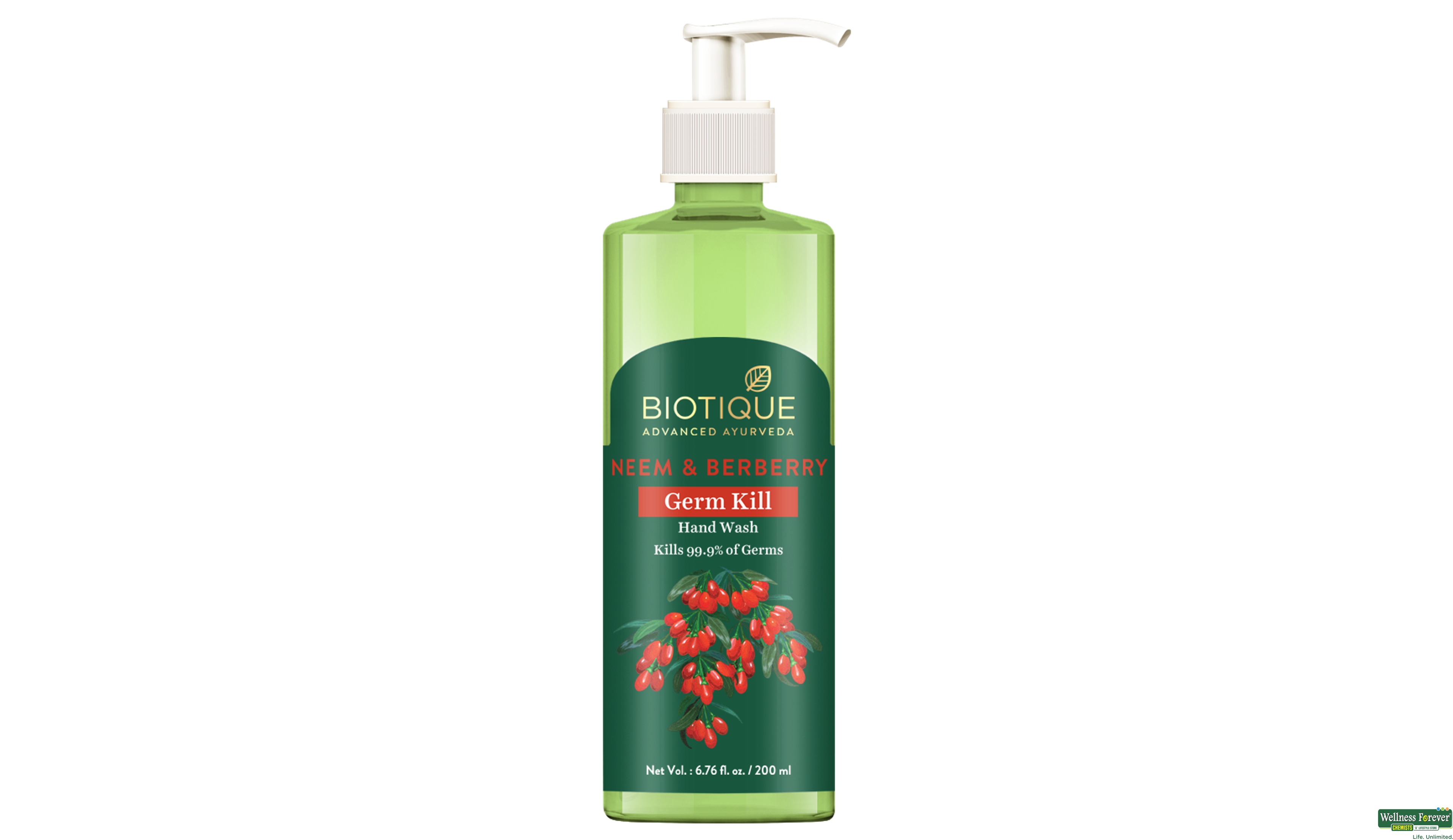 BIOT H/WASH NEEM BERBERRY 200ML- 2, 200ML, 