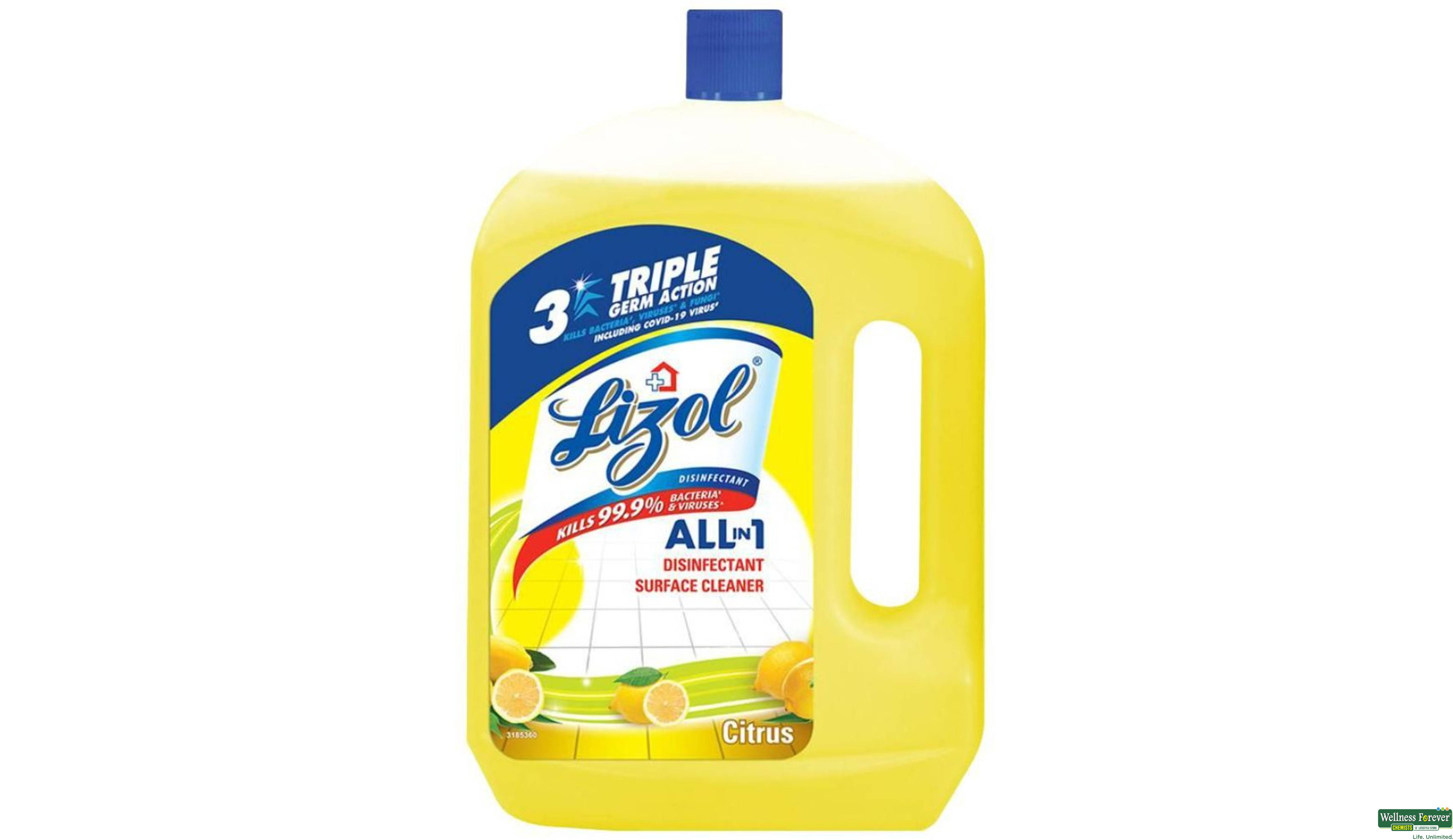 LIZOL DISINFECTANT SURFACE CLEANER CITRUS 2LTR- 1, 2LTR, 