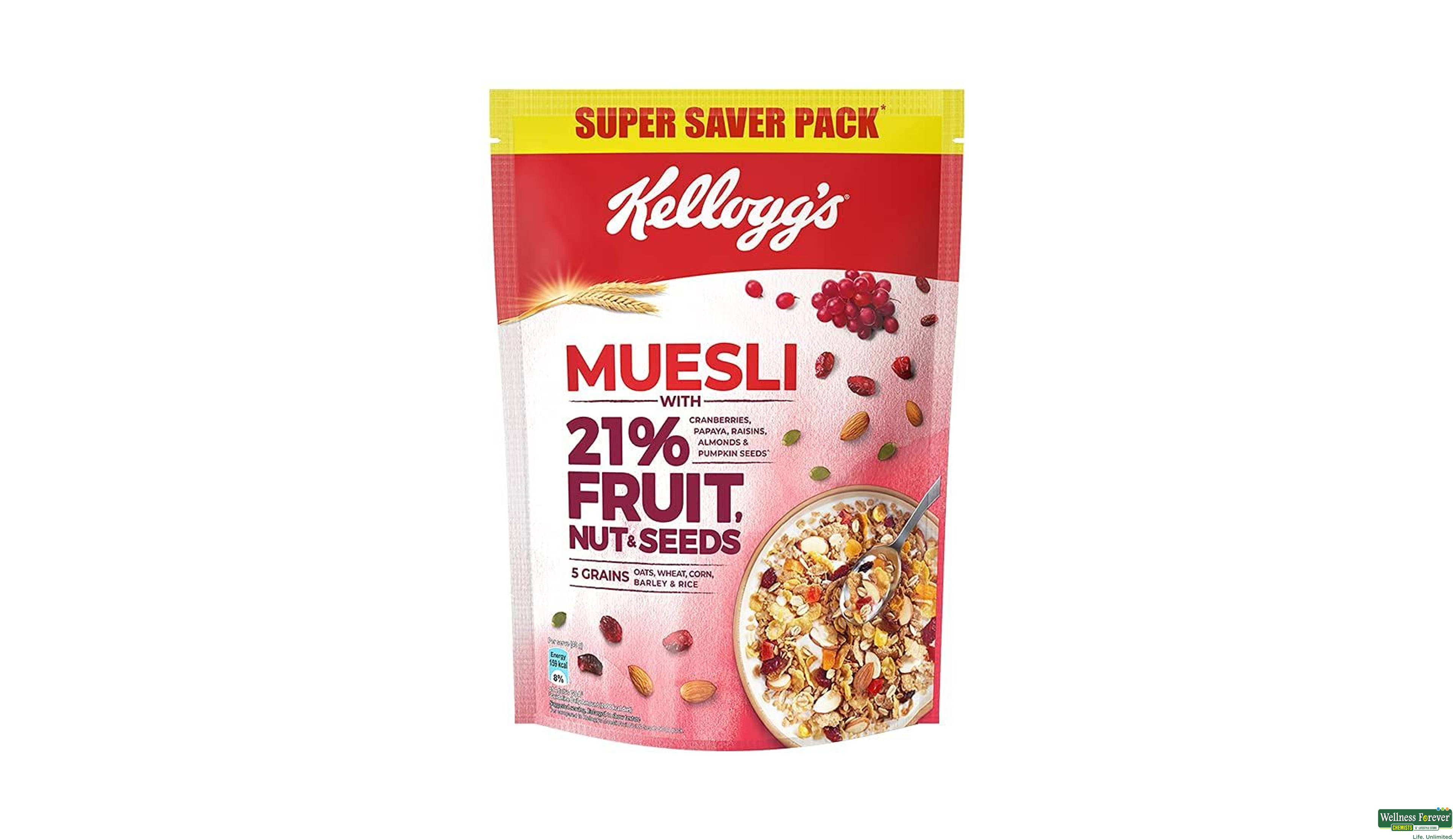 KELLOGGS MUESLI FRUIT NUT & SEEDS- 1, 500GM, 