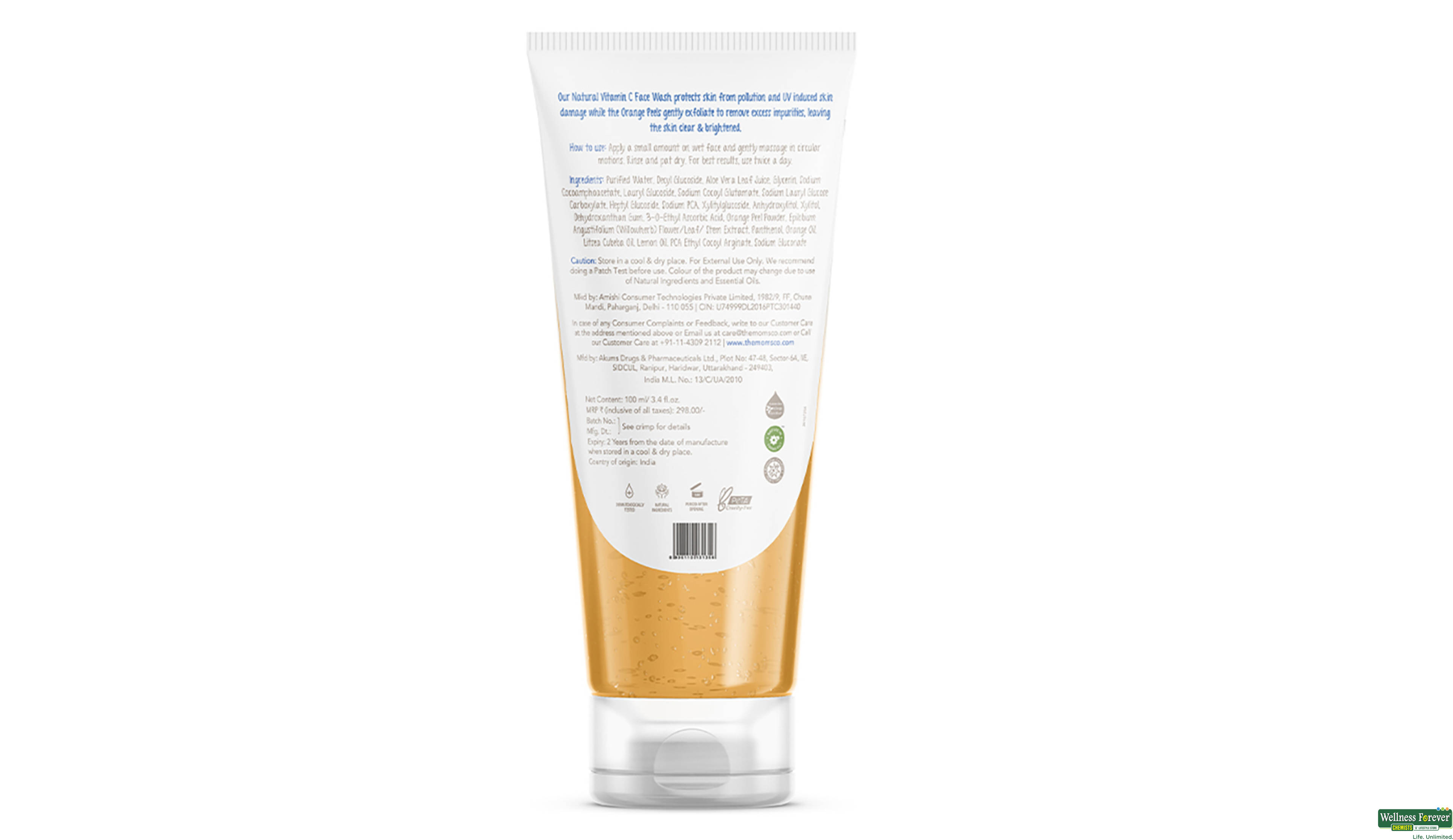 THE MOMS CO NATURAL VITAMIN C F/WASH 100ML- 4, 100ML, null