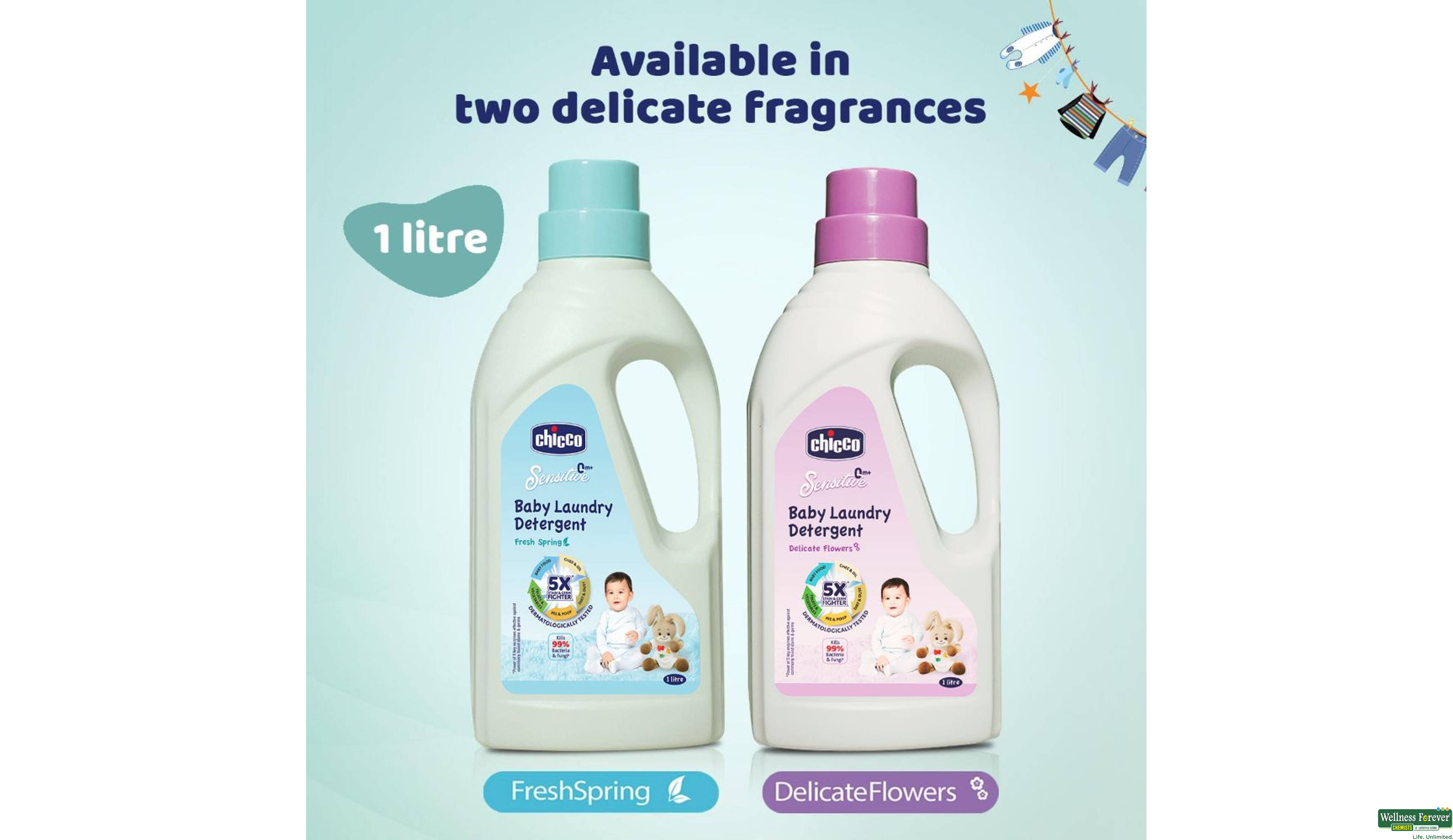 CHICCO BABY SENSITIVE LAUNDRY DETERGENT 1LTR- 6, 1LTR, 