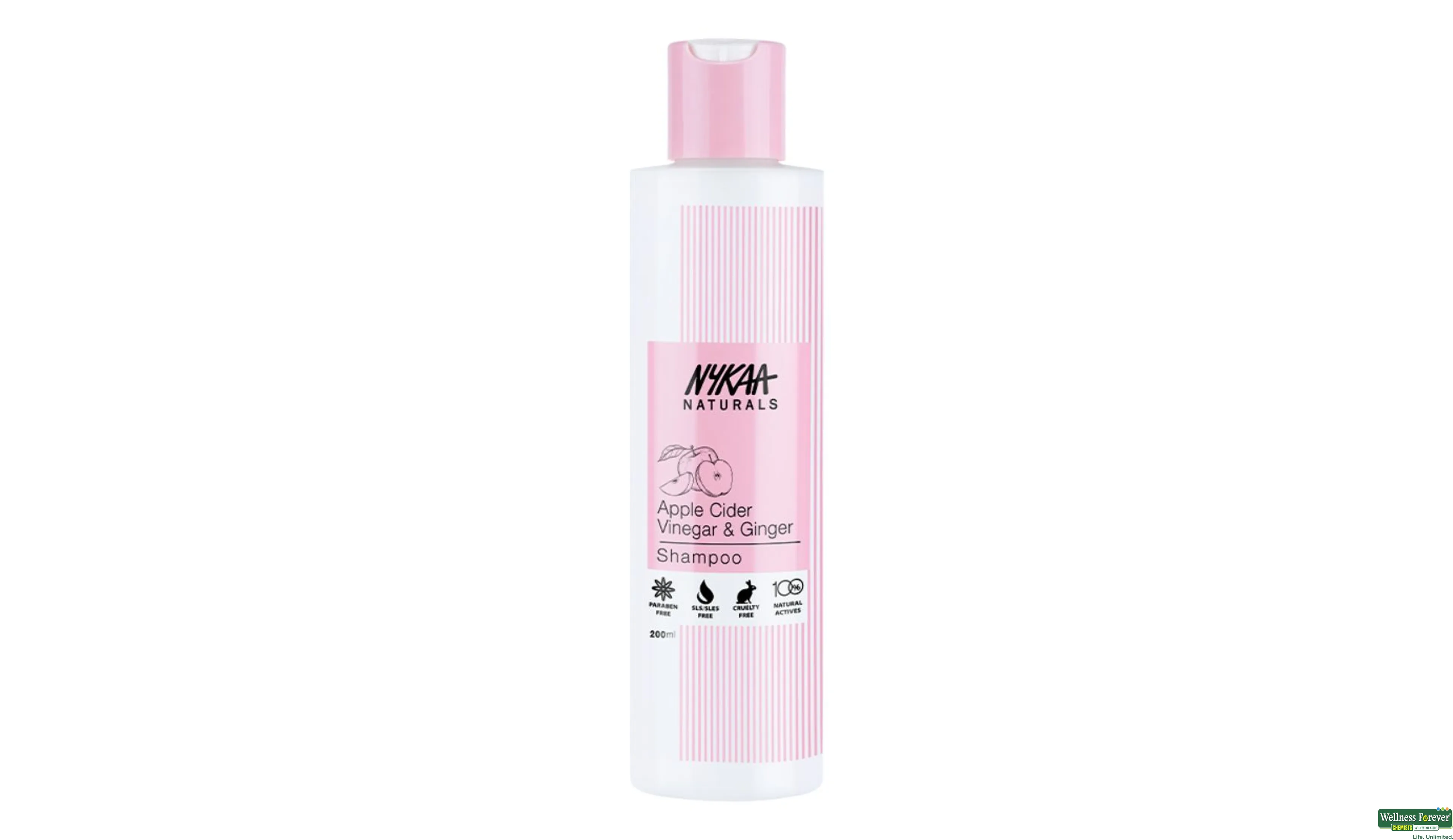 NYKAA SHAMPOO APPLE CIDER VINEGAR & GING 200ML- 4, 1PC, 