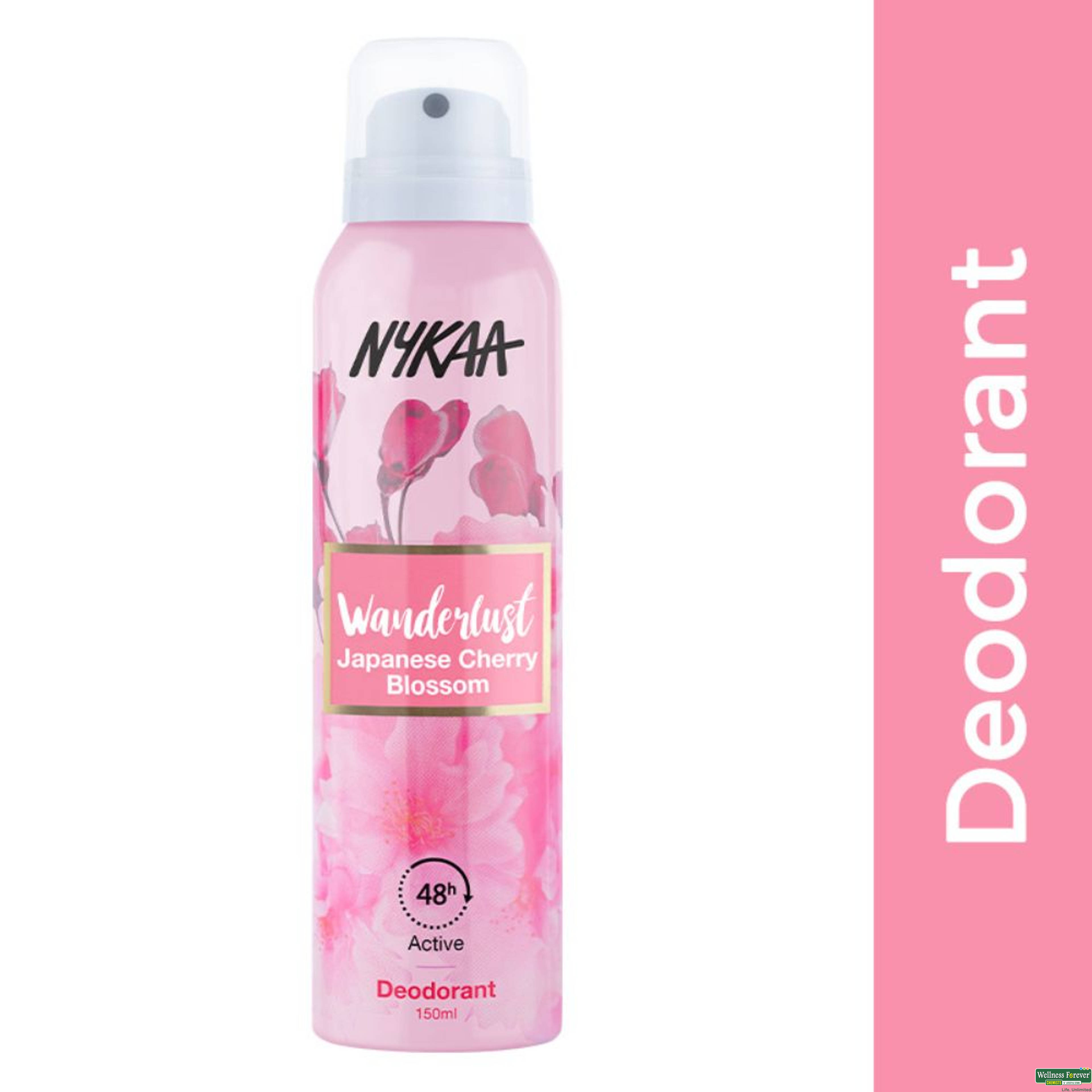 Nykaa Wanderlust Deodorant Spray, Japanese Cherry Blossom, 150 ml-image