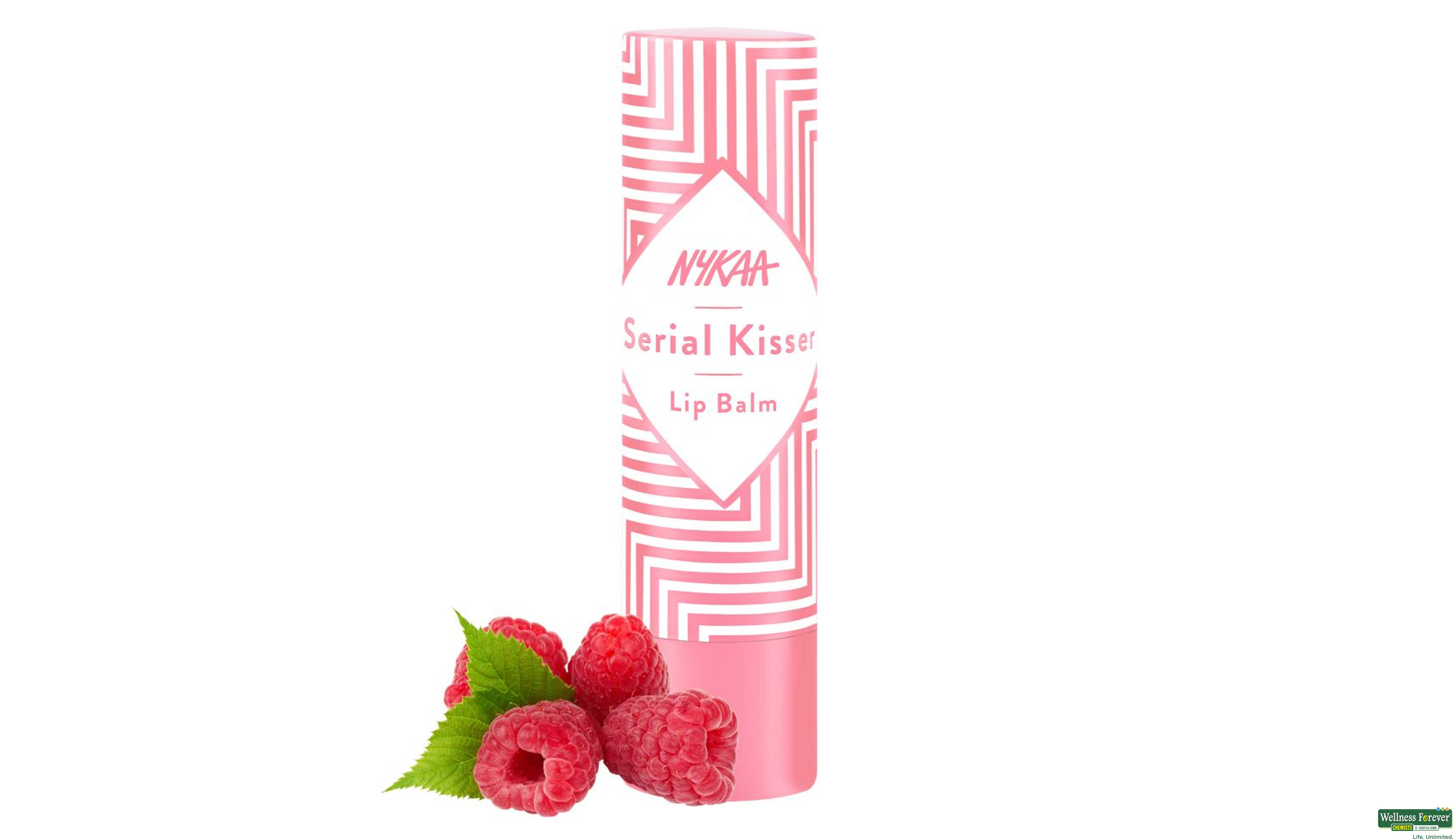 NYKAA SERIAL KISSER LIP BALM RASPBERRY 4.5GM- 2, 1PC, 