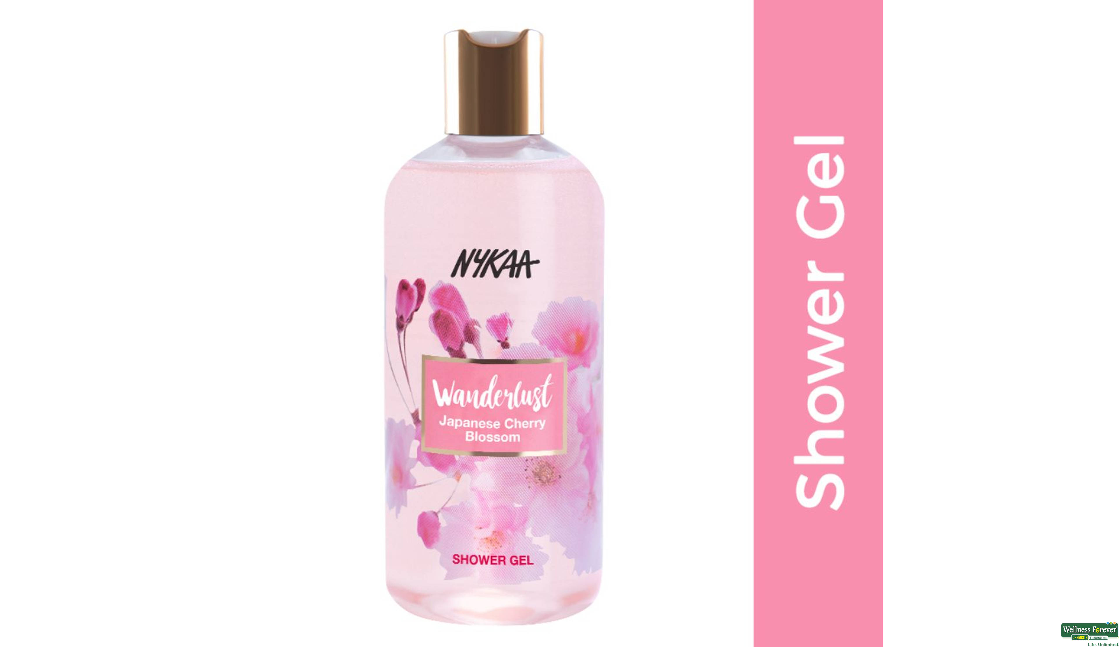 NYKAA WANDERLUST JAPANESE CHERRY BLOSSOM SHOWER GEL 300ML- 1, 1PC, 