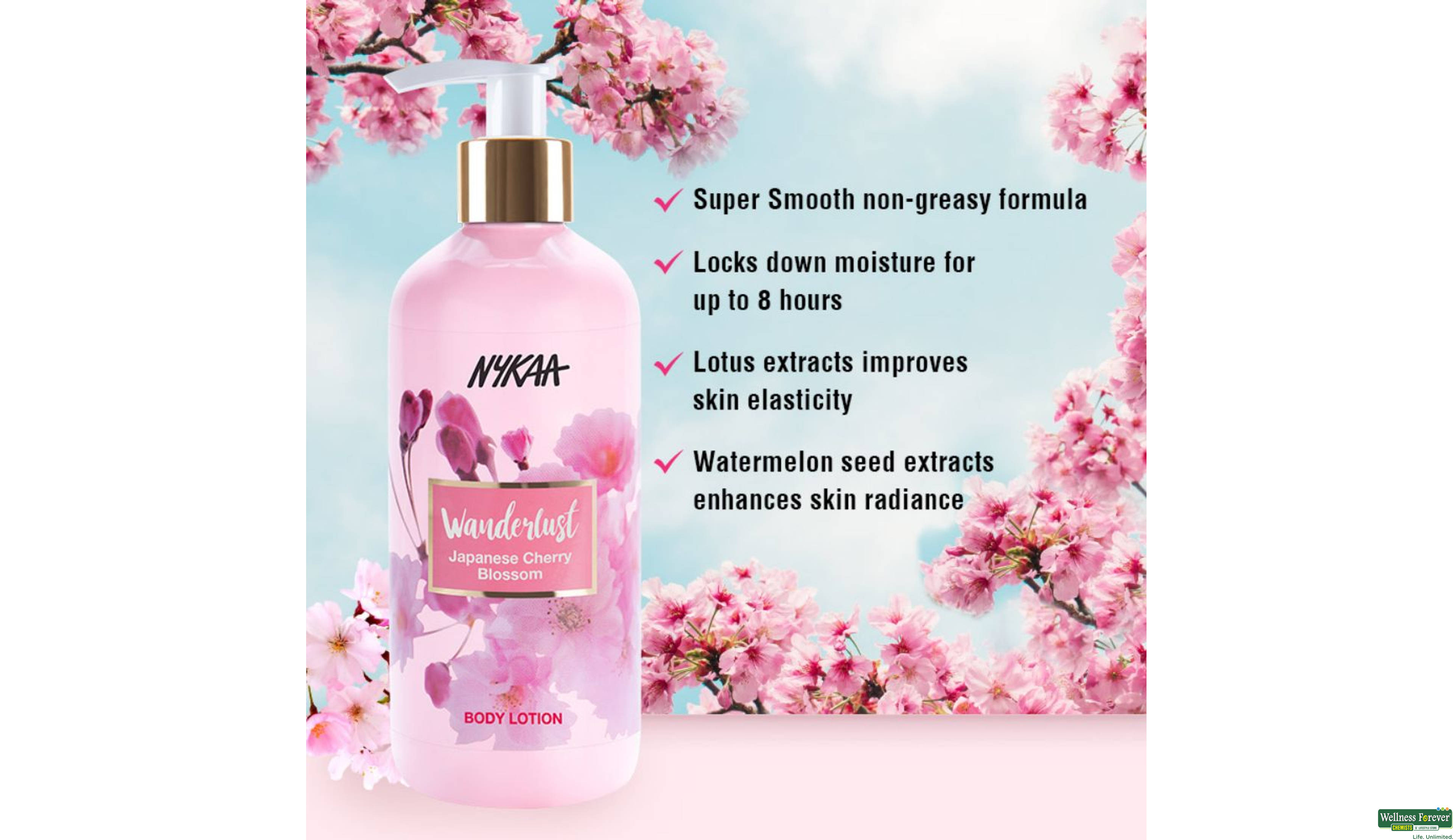 NYKAA WANDERLUST JAPENESE CHERRY BLOSSOM 300ML- 4, 1PC, 