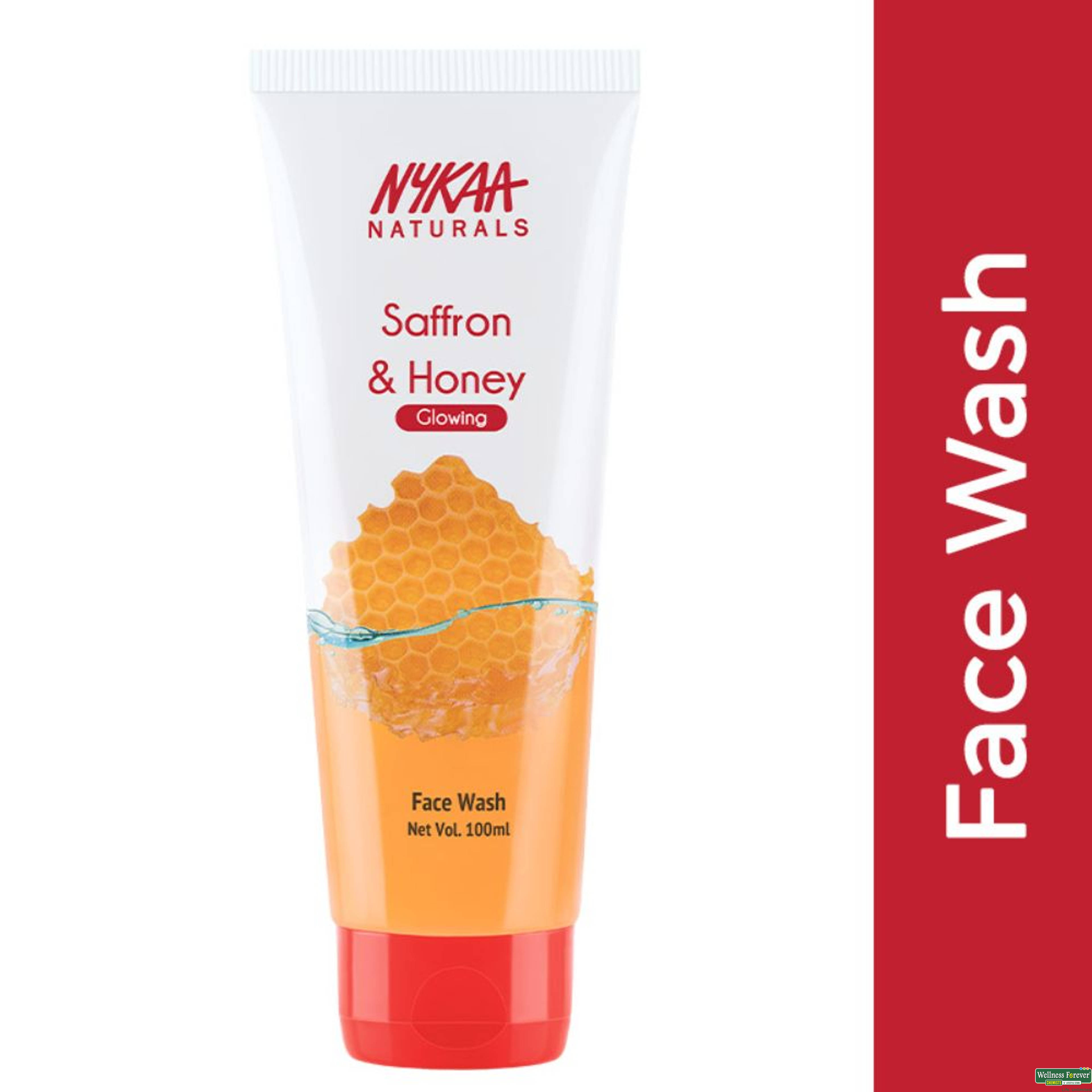 Nykaa Naturals Saffron & Honey Face Wash, 100 ml-image