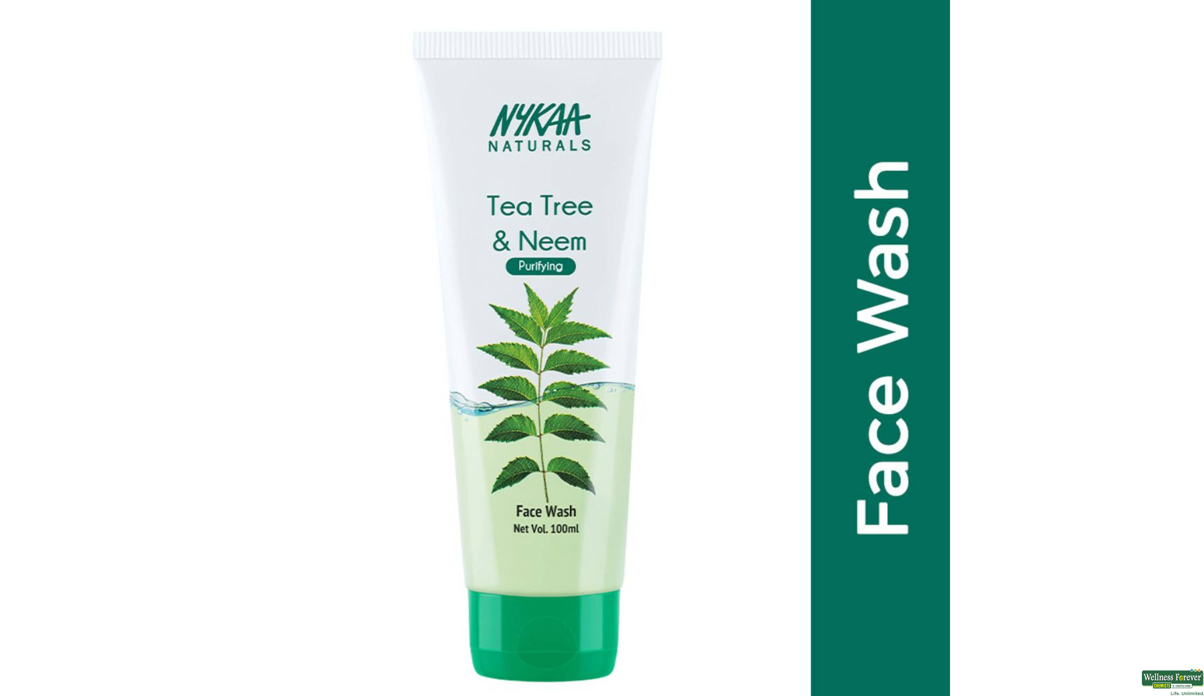 NYKAA NATURALS TEA TREE & NEEM PURIFYING 100ML- 1, 1PC, 