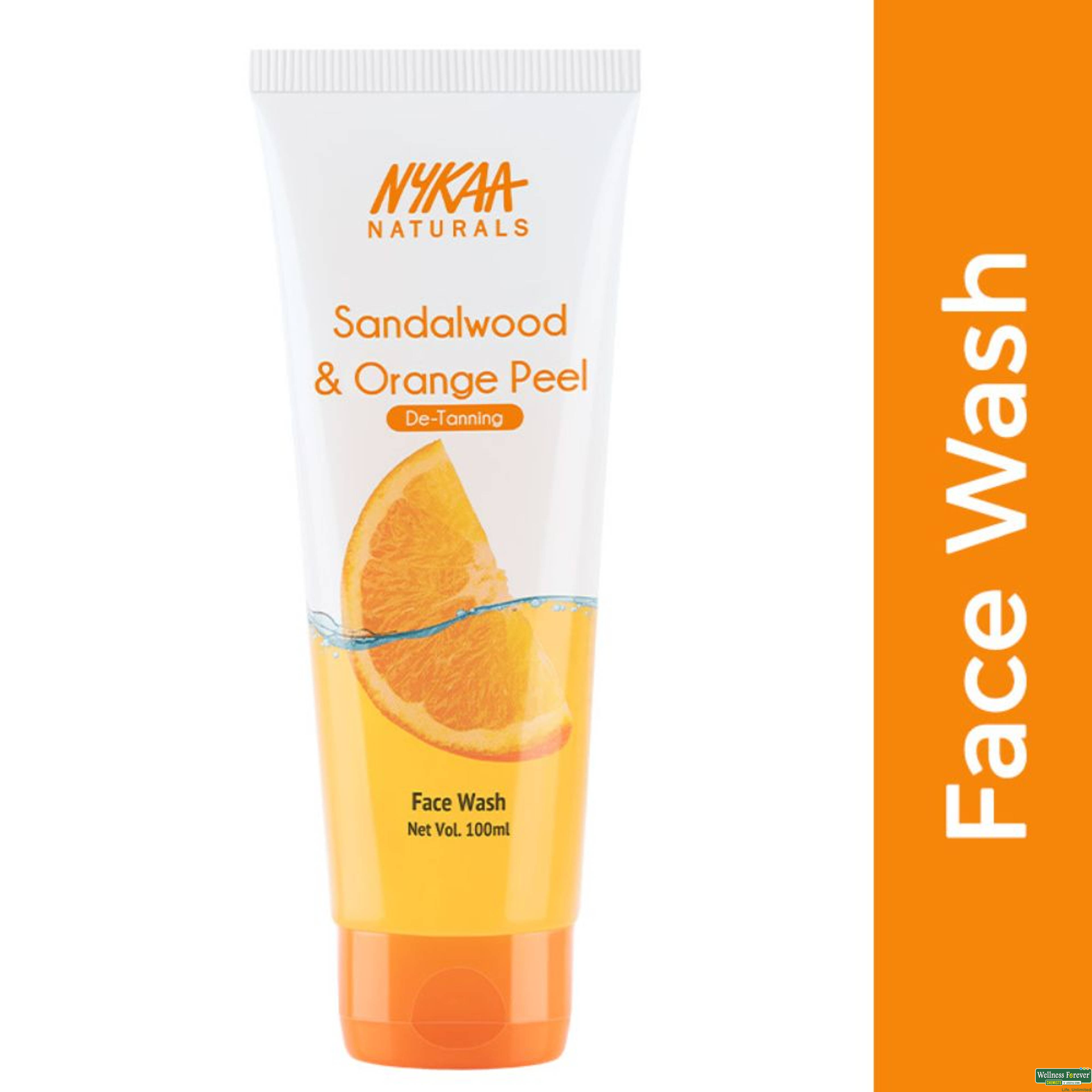 Nykaa Naturals Sandalwood & Orange Peel Face Wash, 100 ml-image