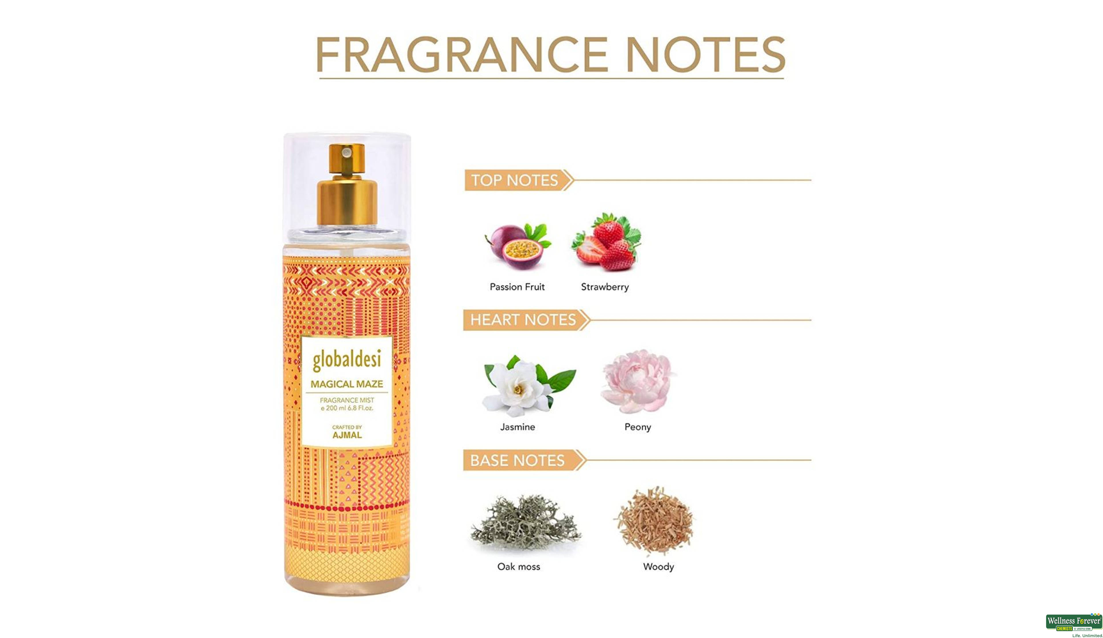 GLOBAL DESI MAGICAL MAZE MIST 200ML- 3, 200ML, 